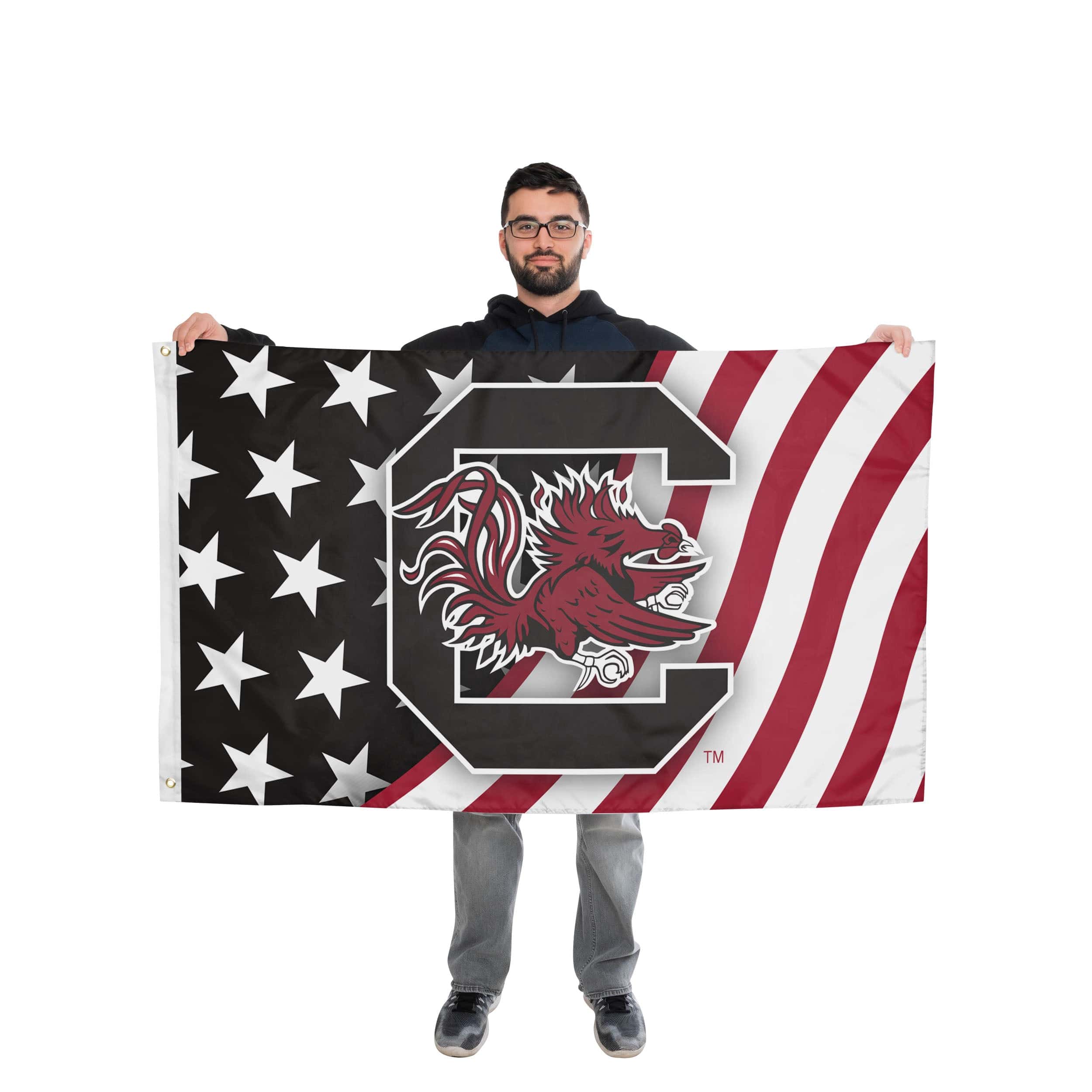 South Carolina Gamecocks NCAA Americana Horizontal Flag - Image 2