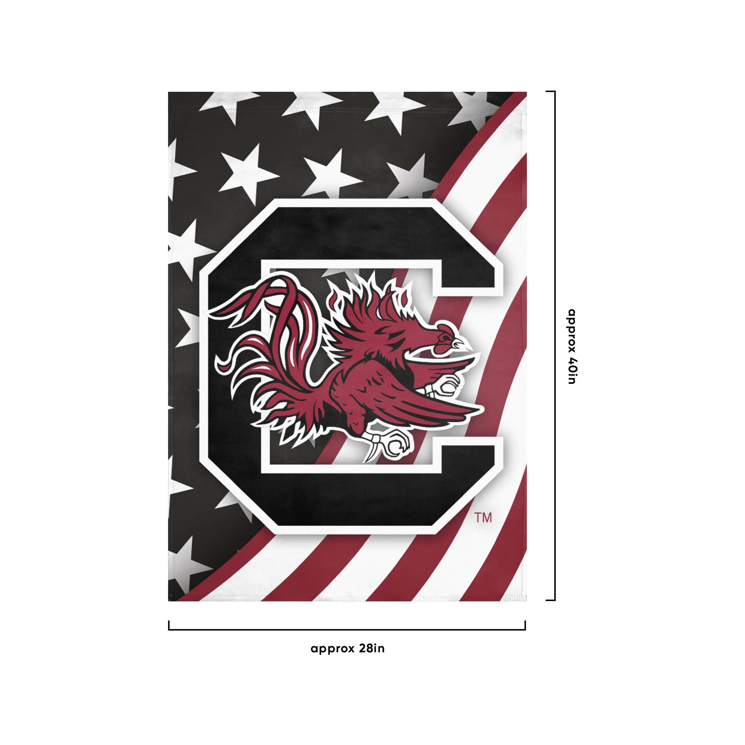 South Carolina Gamecocks NCAA Americana Vertical Flag - Image 3