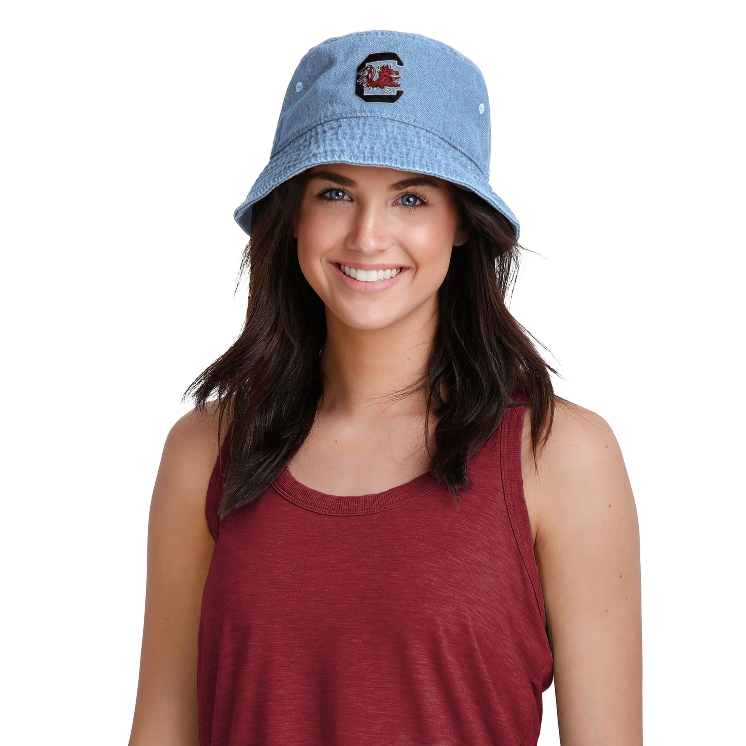 South Carolina Gamecocks NCAA Denim Bucket Hat - Image 2