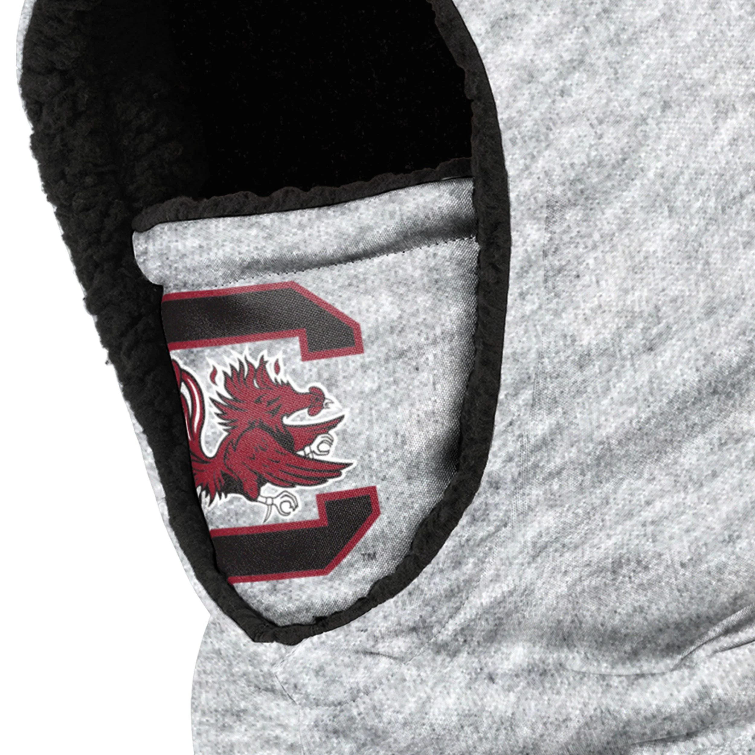 South Carolina Gamecocks NCAA Heather Grey Big Logo Hooded Gaiter - Image 3