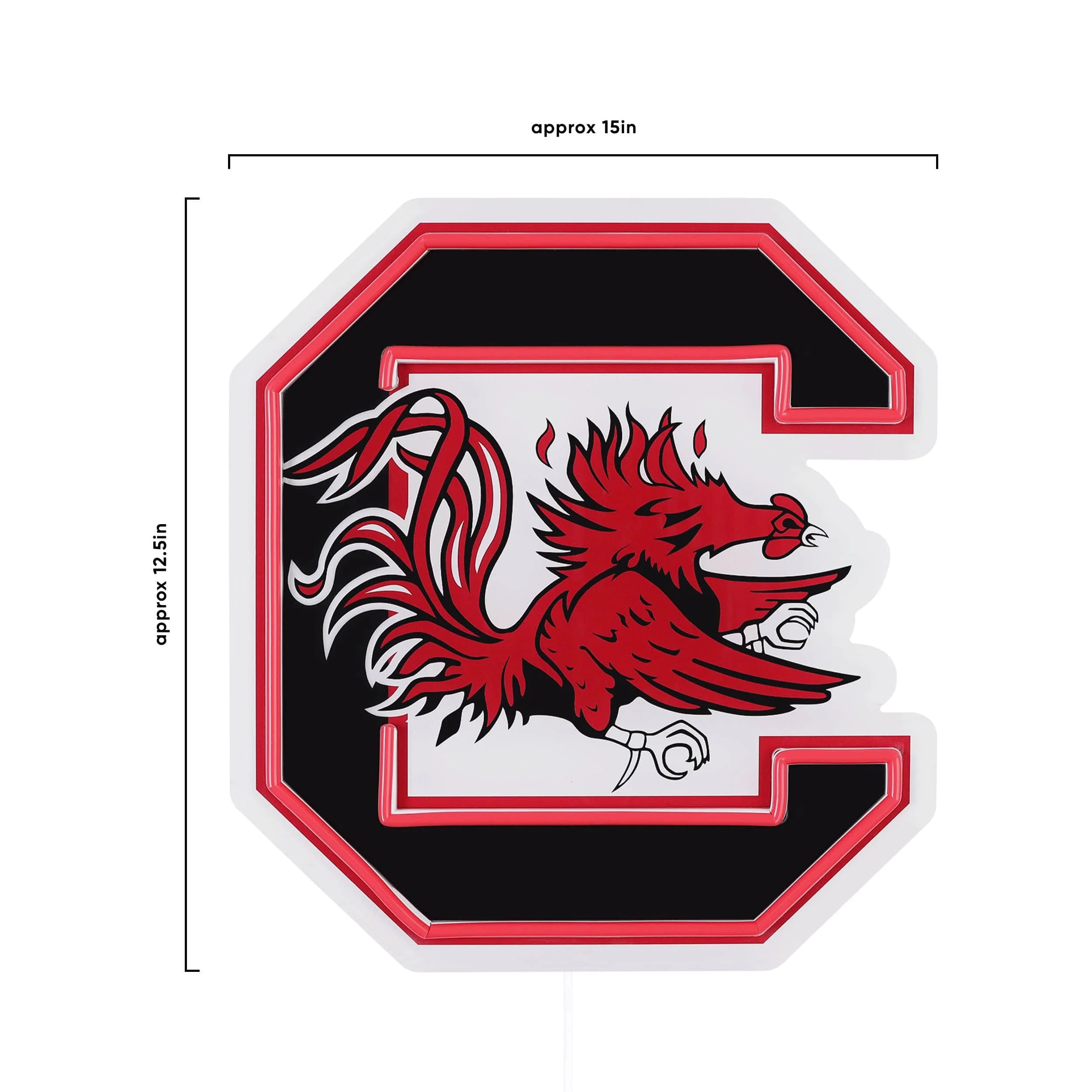 South Carolina Gamecocks NCAA LED Neon Light Up Team Logo Sign - Image 4
