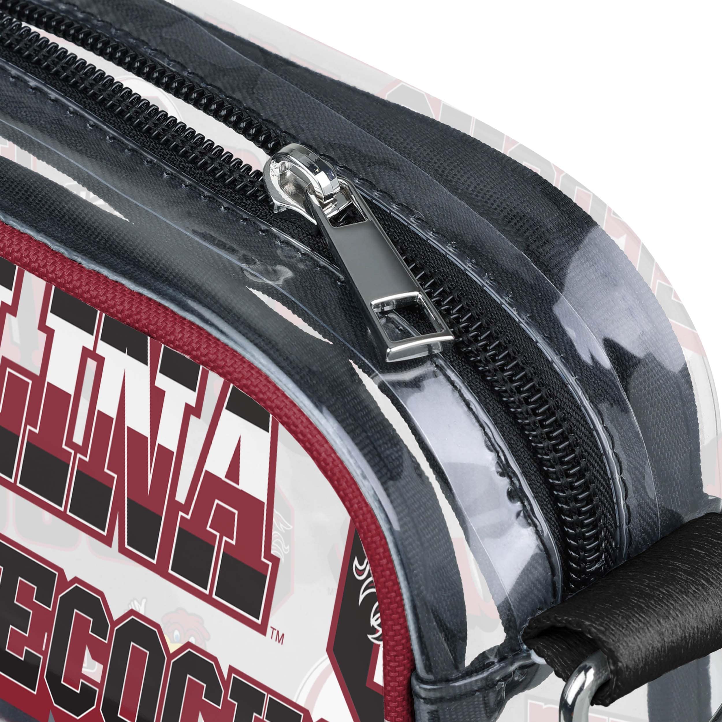South Carolina Gamecocks NCAA Repeat Retro Print Clear Crossbody Bag - Image 4