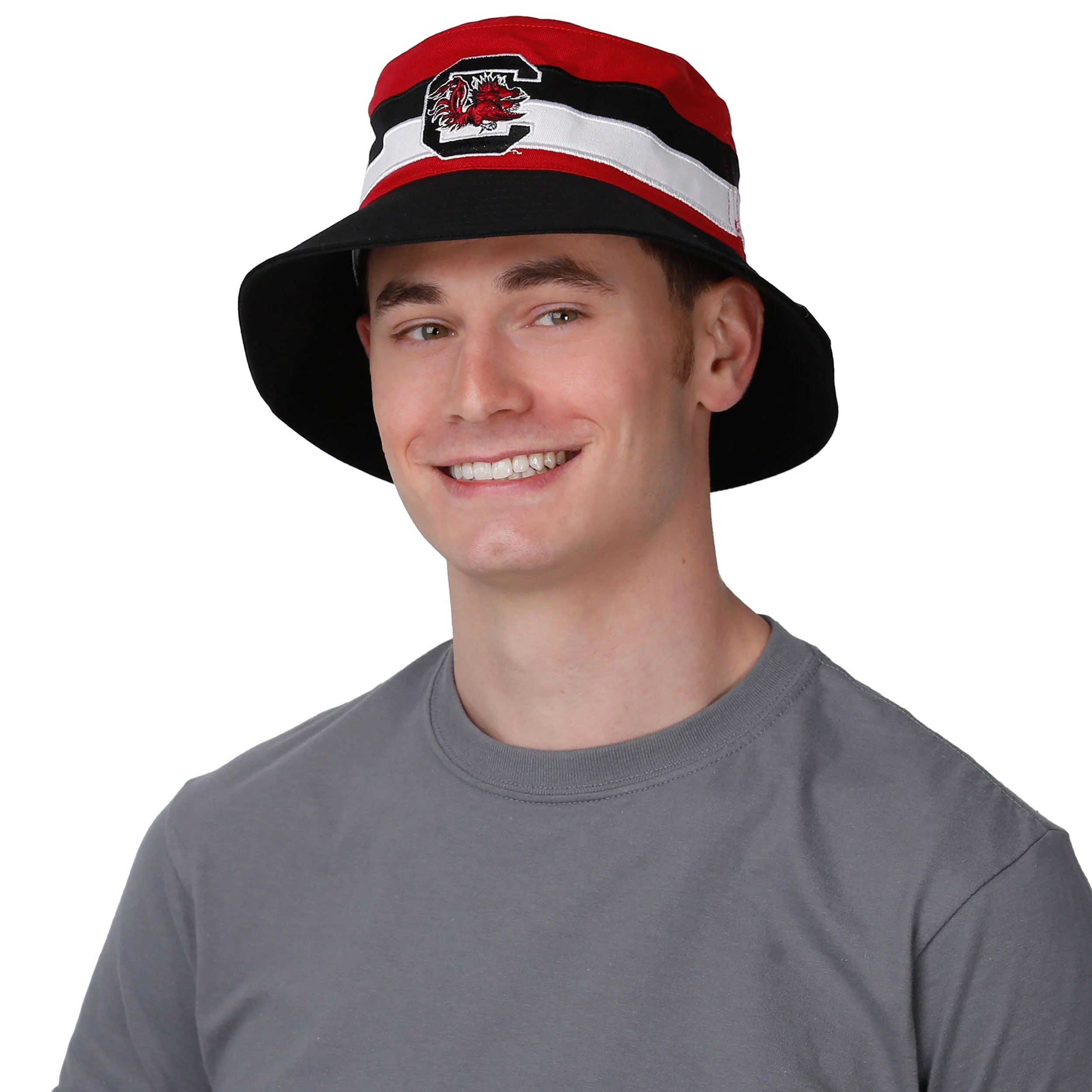 South Carolina Gamecocks NCAA Team Stripe Bucket Hat - Image 2