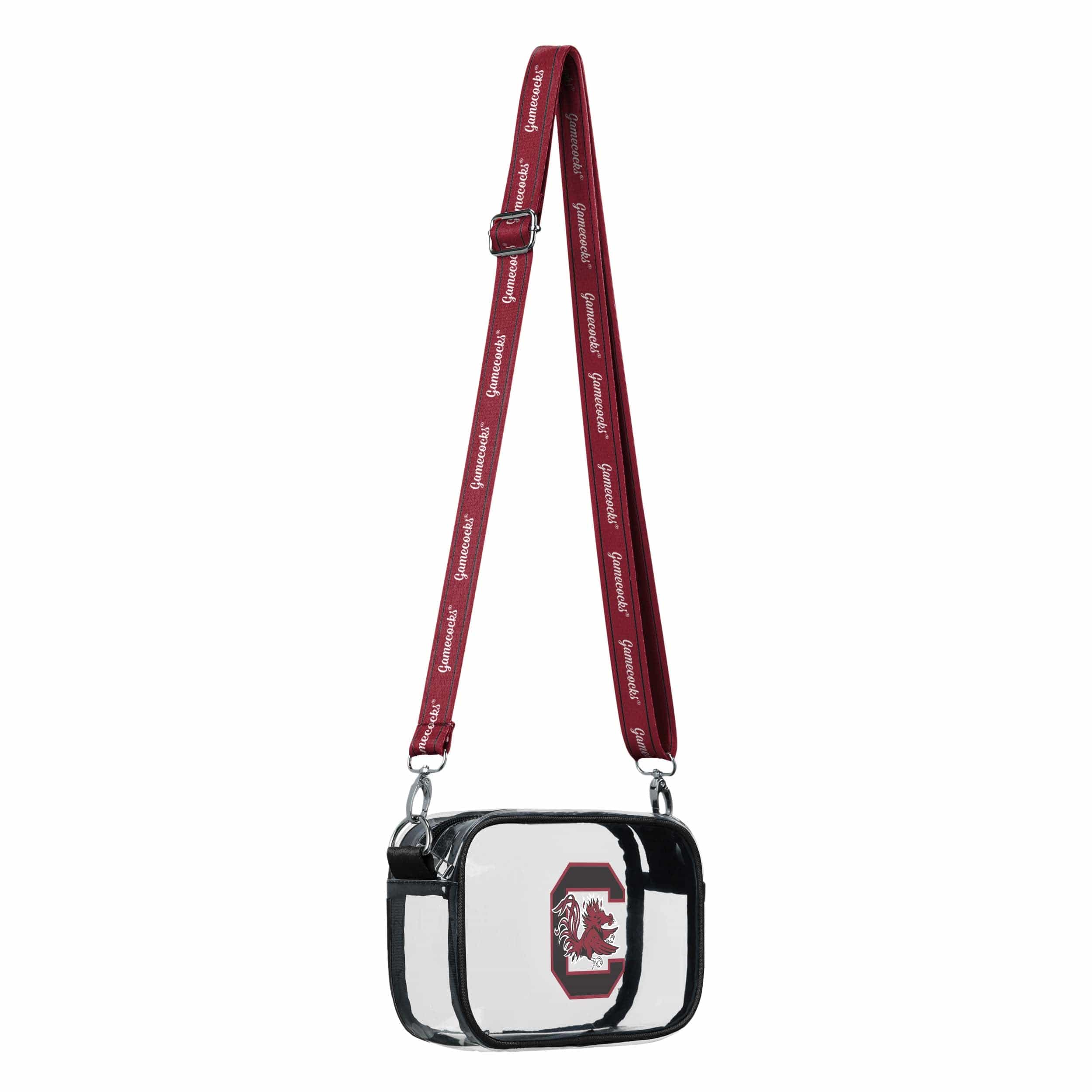 South Carolina Gamecocks NCAA Team Stripe Clear Crossbody Bag - Image 2