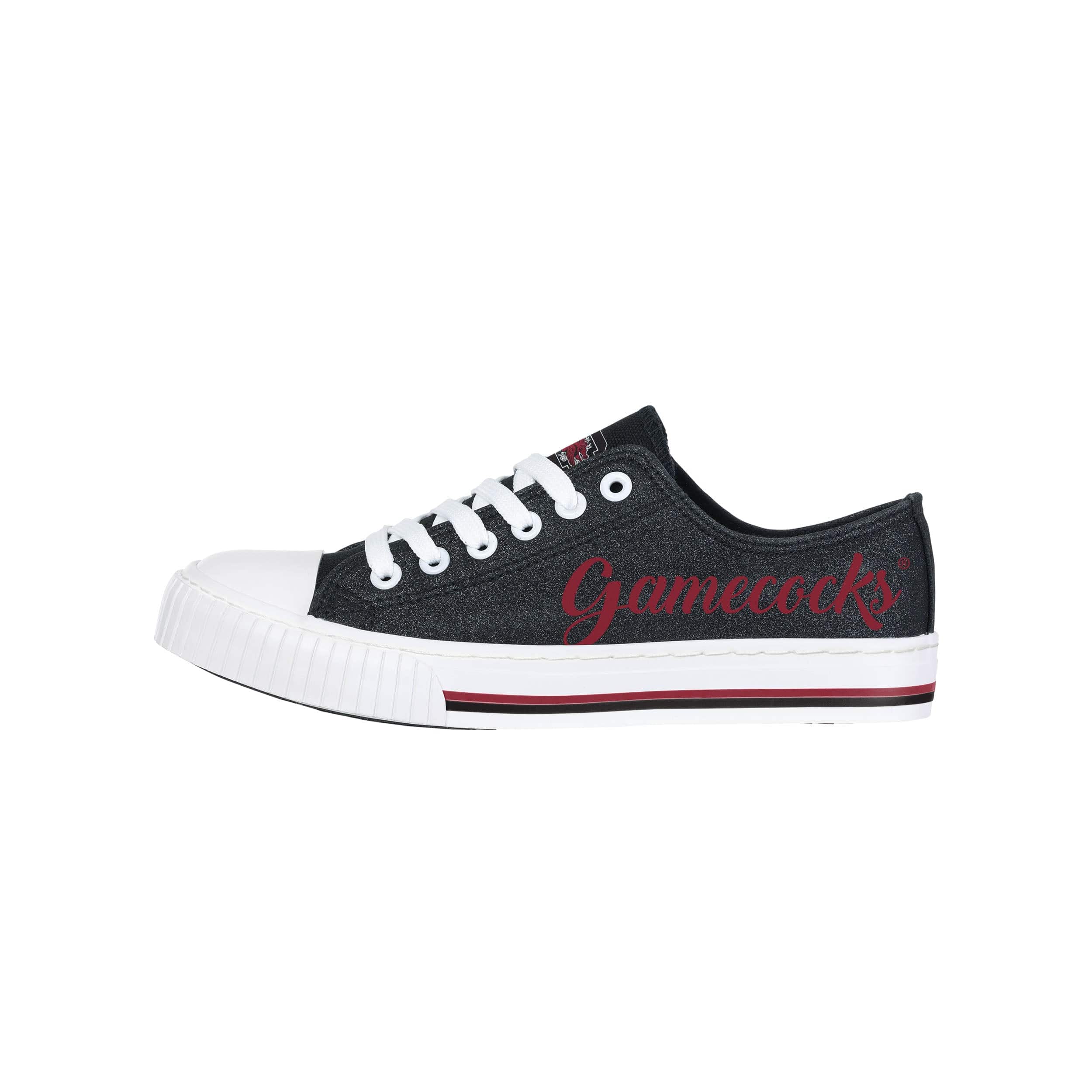 South Carolina Gamecocks NCAA Womens Color Glitter Low Top Canvas Shoes - Image 2