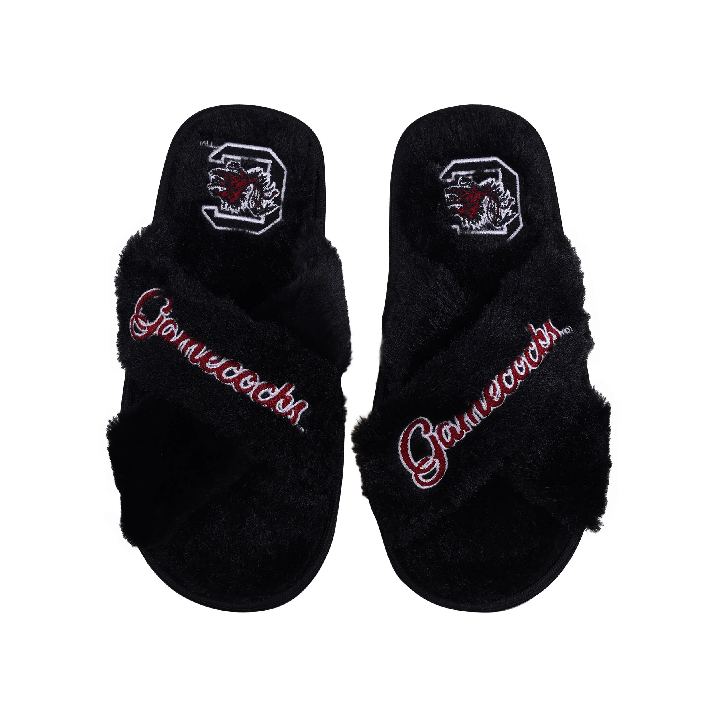 South Carolina Gamecocks NCAA Womens Script Wordmark Fur Cross Slide - Image 2