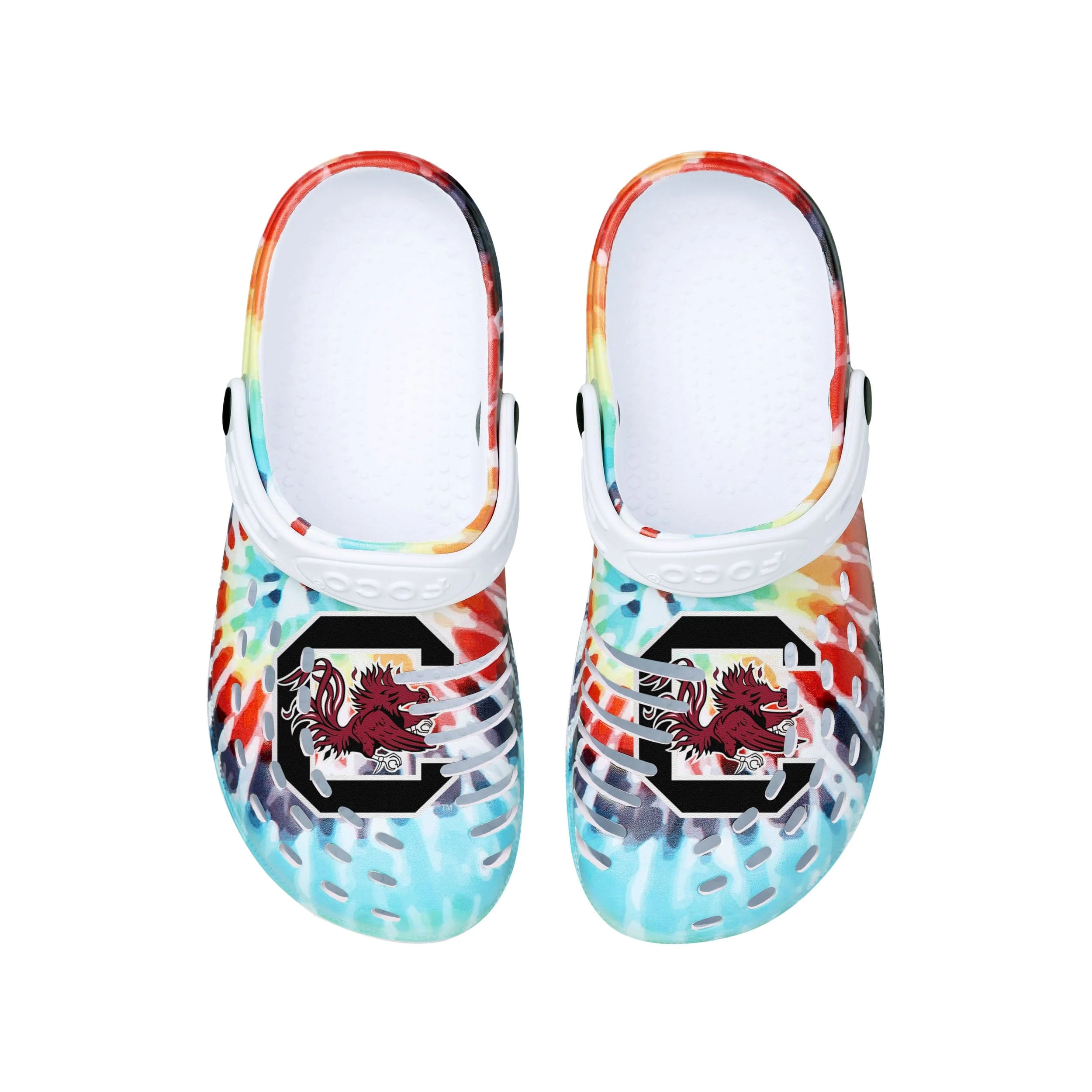 South Carolina Gamecocks NCAA Womens Tie-Dye Clog With Strap - Image 4