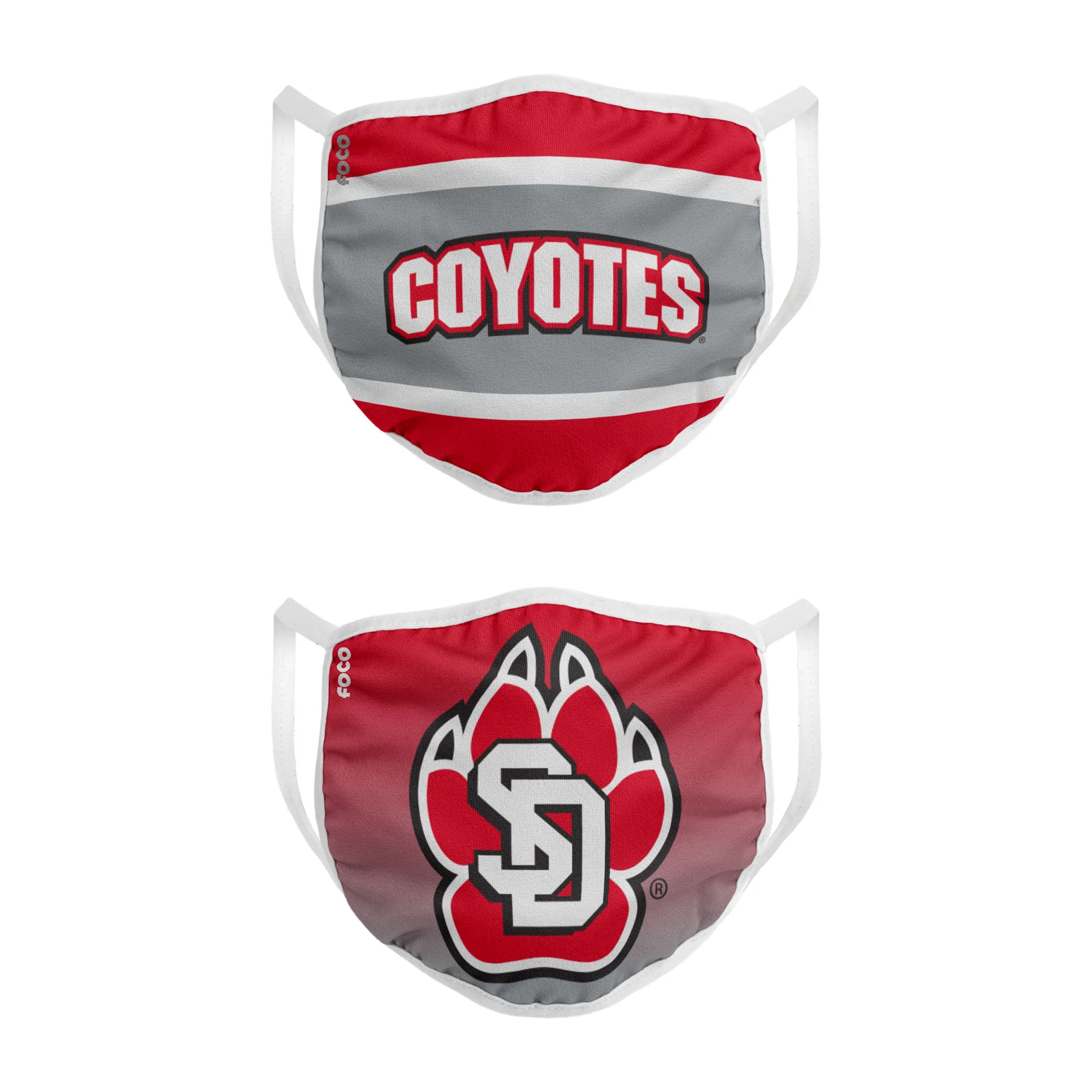 South Dakota Coyotes NCAA Printed 2 Pack Face Cover