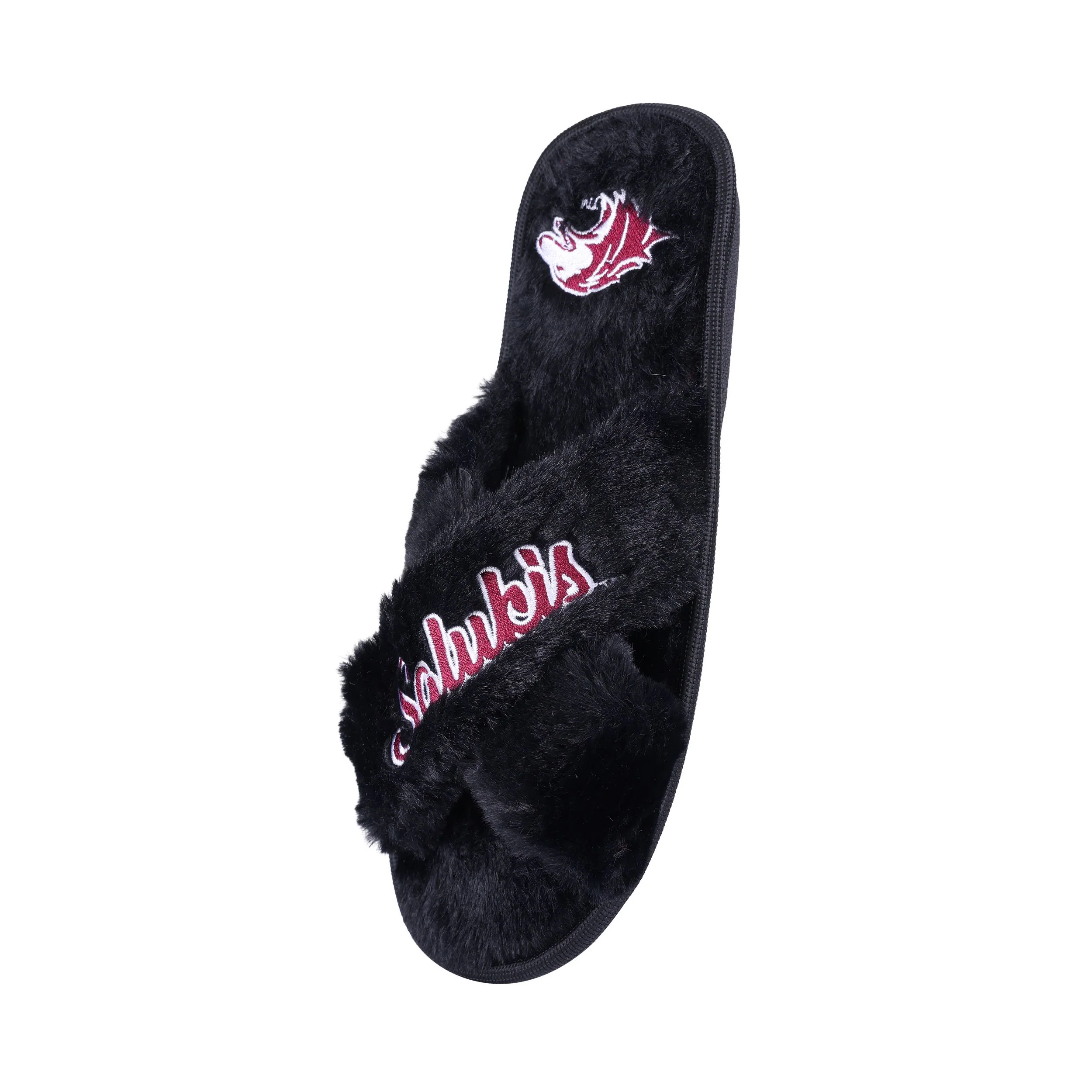 Southern Illinois Salukis NCAA Womens Script Wordmark Fur Cross Slide - Image 3