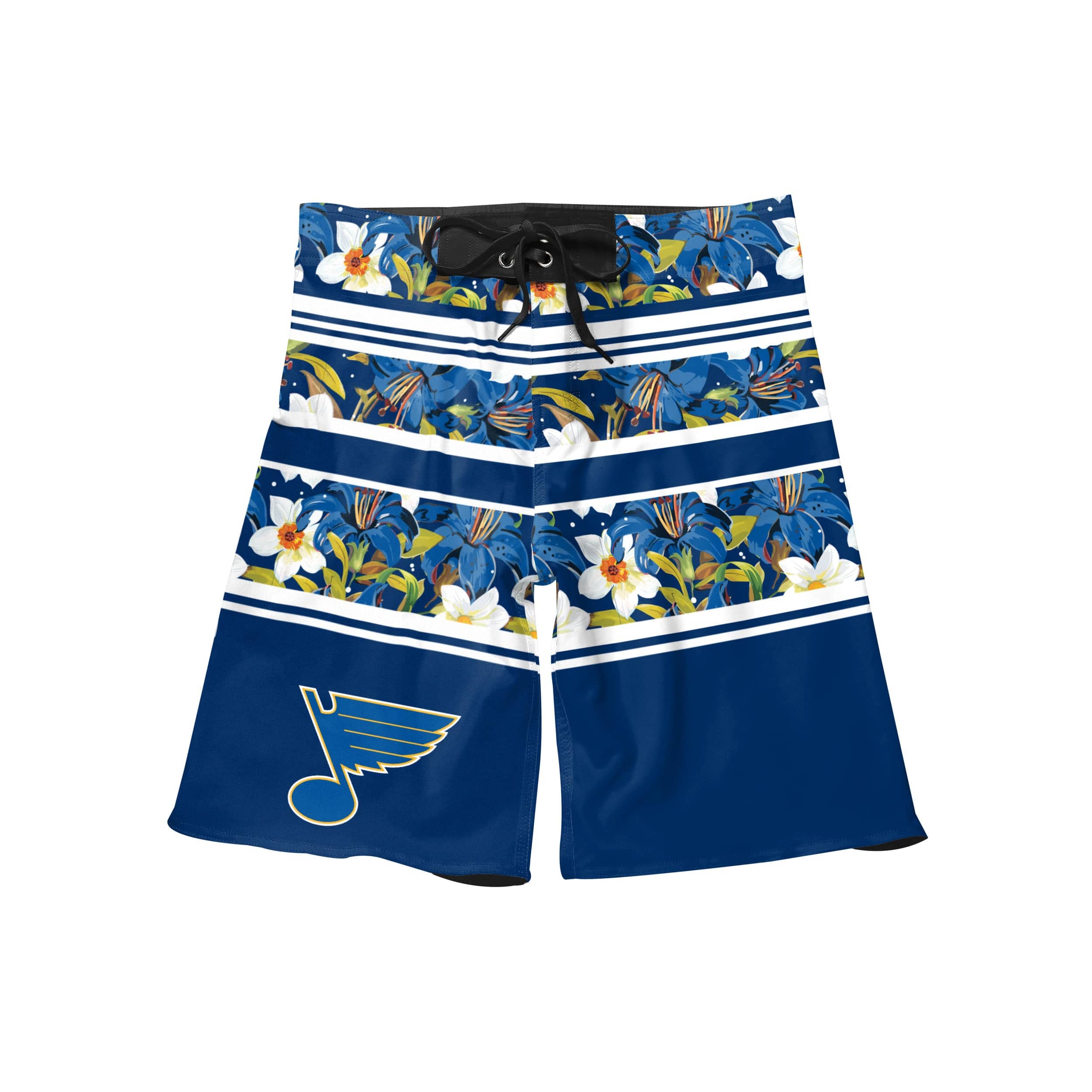 St Louis Blues Mens NHL Floral Stripe Boardshorts - Image 5