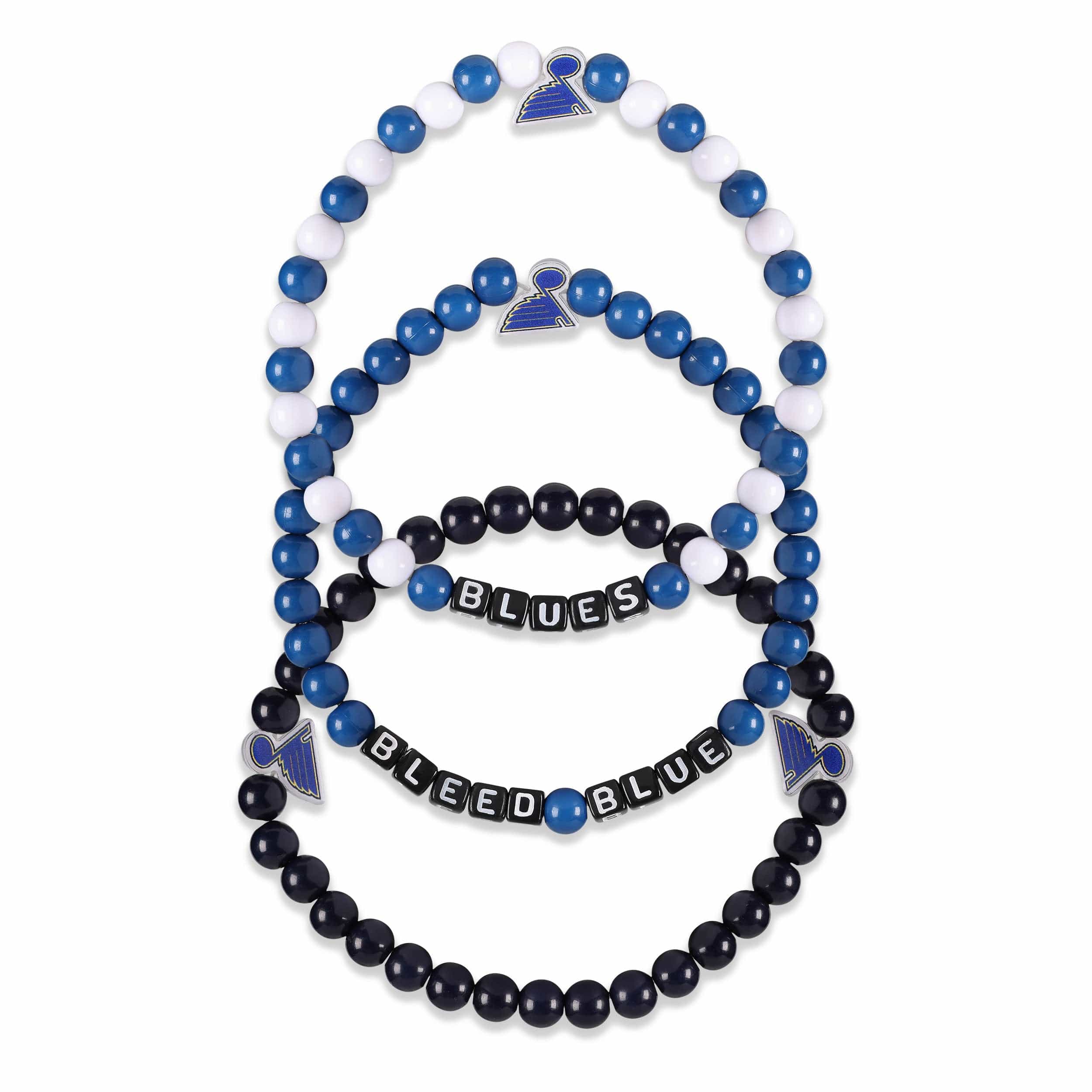 St Louis Blues NHL 3 Pack Beaded Friendship Bracelet