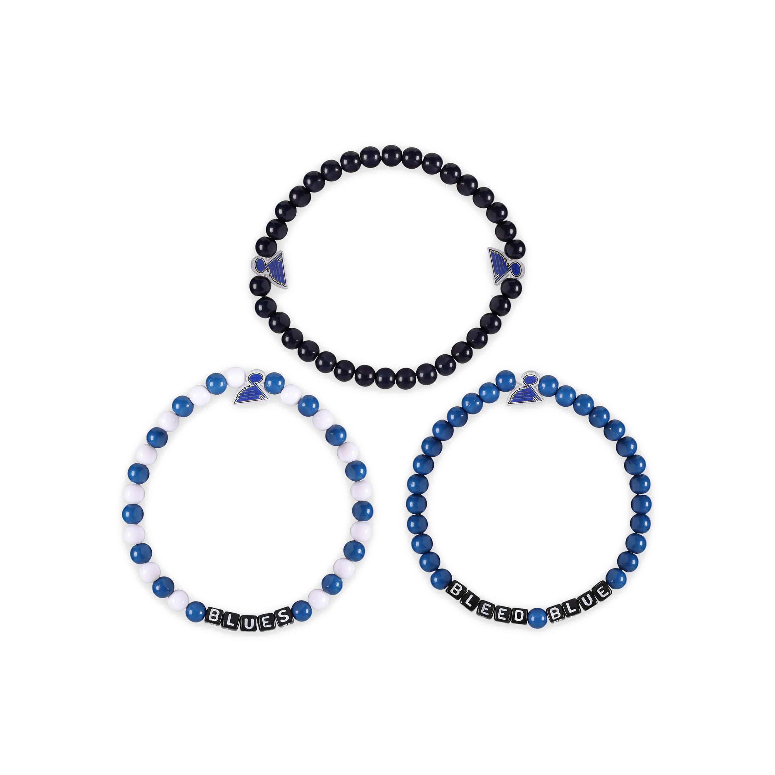St Louis Blues NHL 3 Pack Beaded Friendship Bracelet - Image 3
