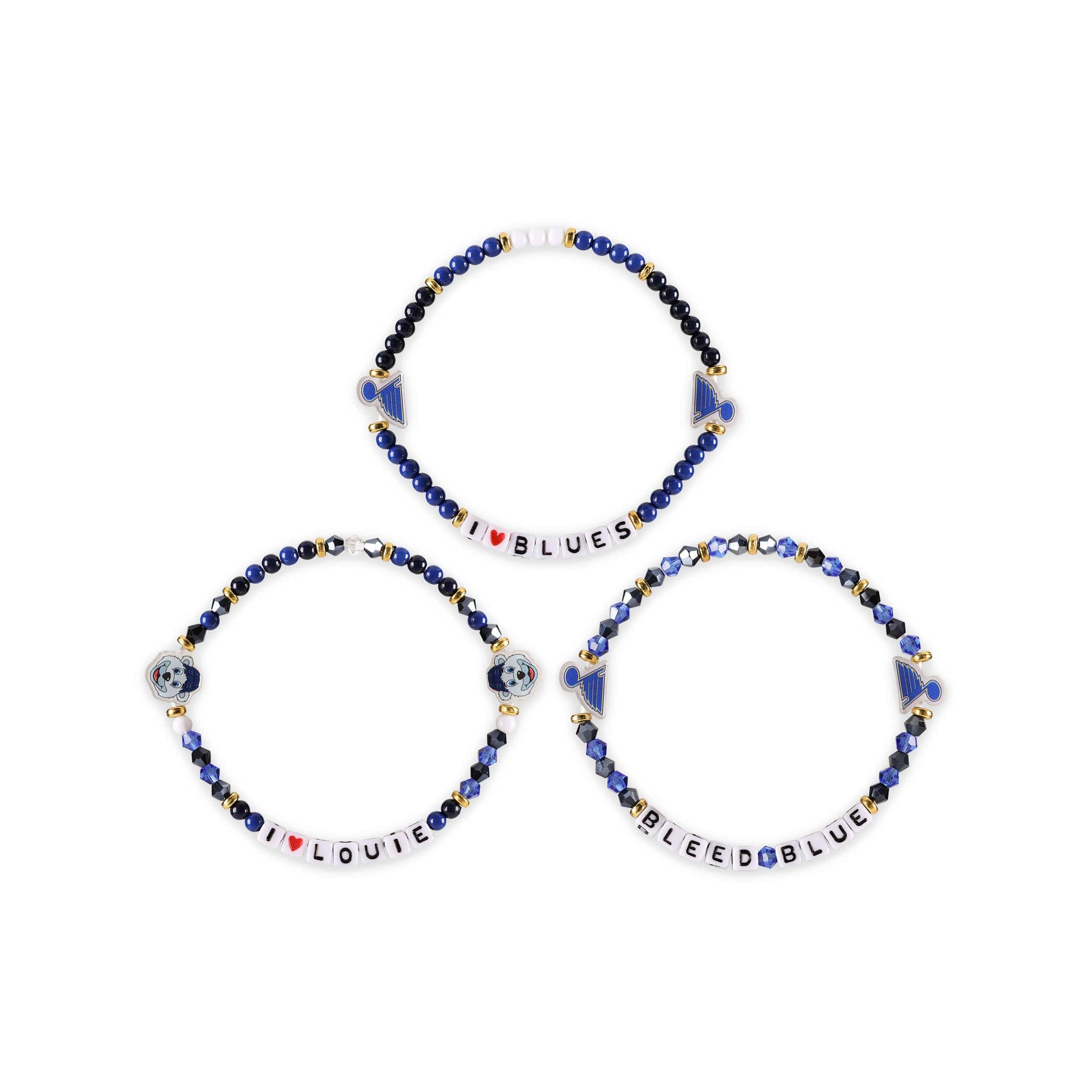 St Louis Blues NHL 3 Pack Friendship Bracelet - Image 3