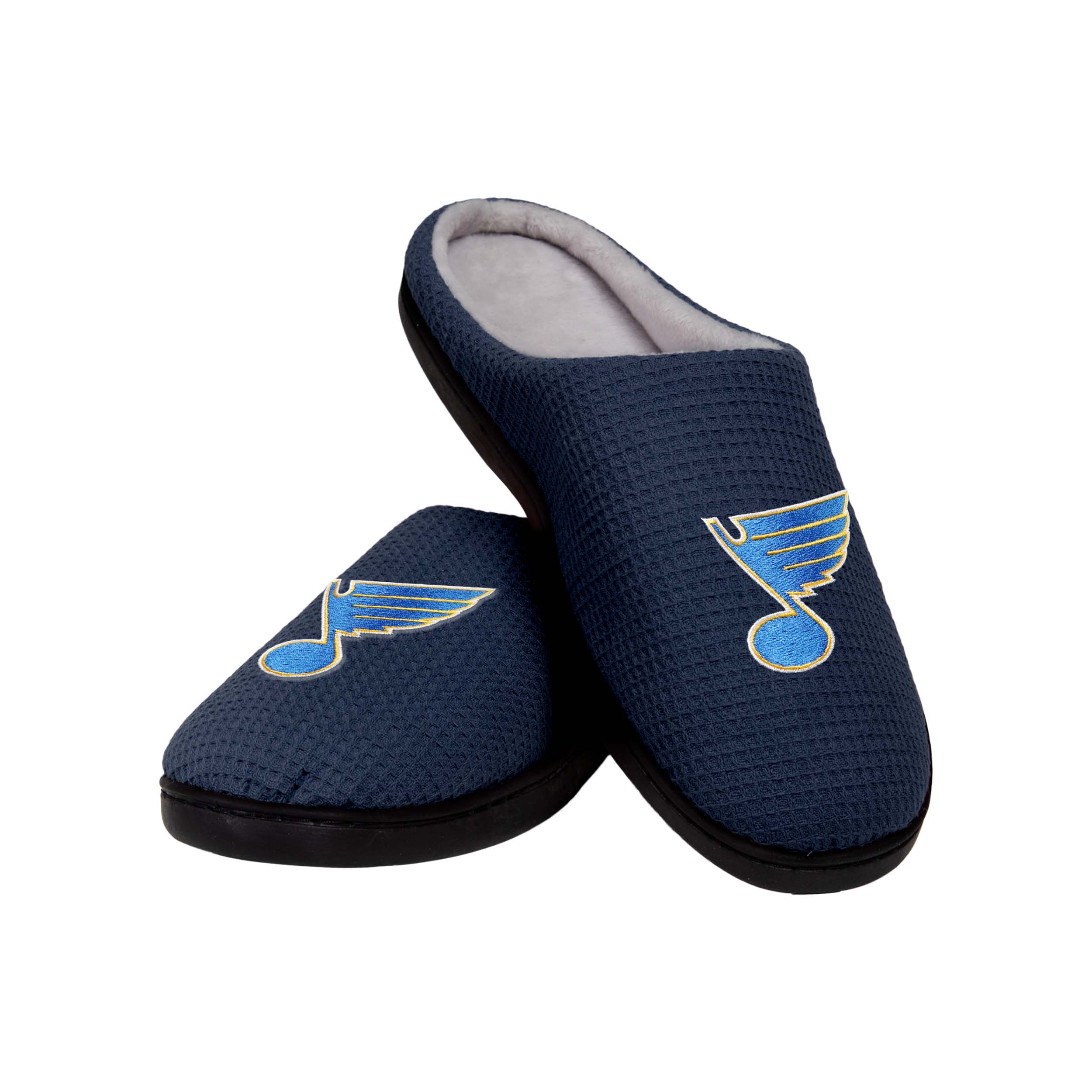 St Louis Blues NHL Mens Memory Foam Slide Slippers