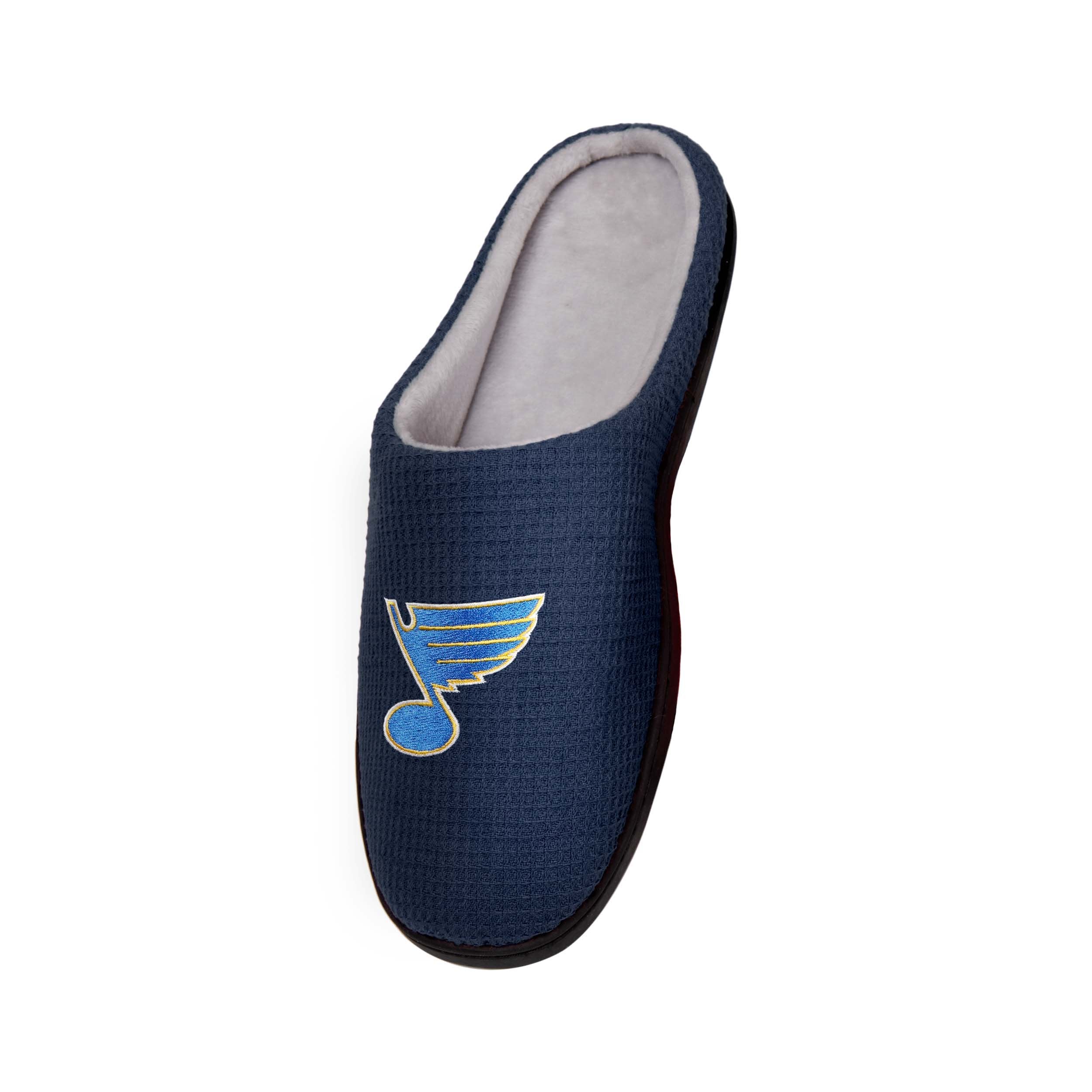 St Louis Blues NHL Mens Memory Foam Slide Slippers - Image 3