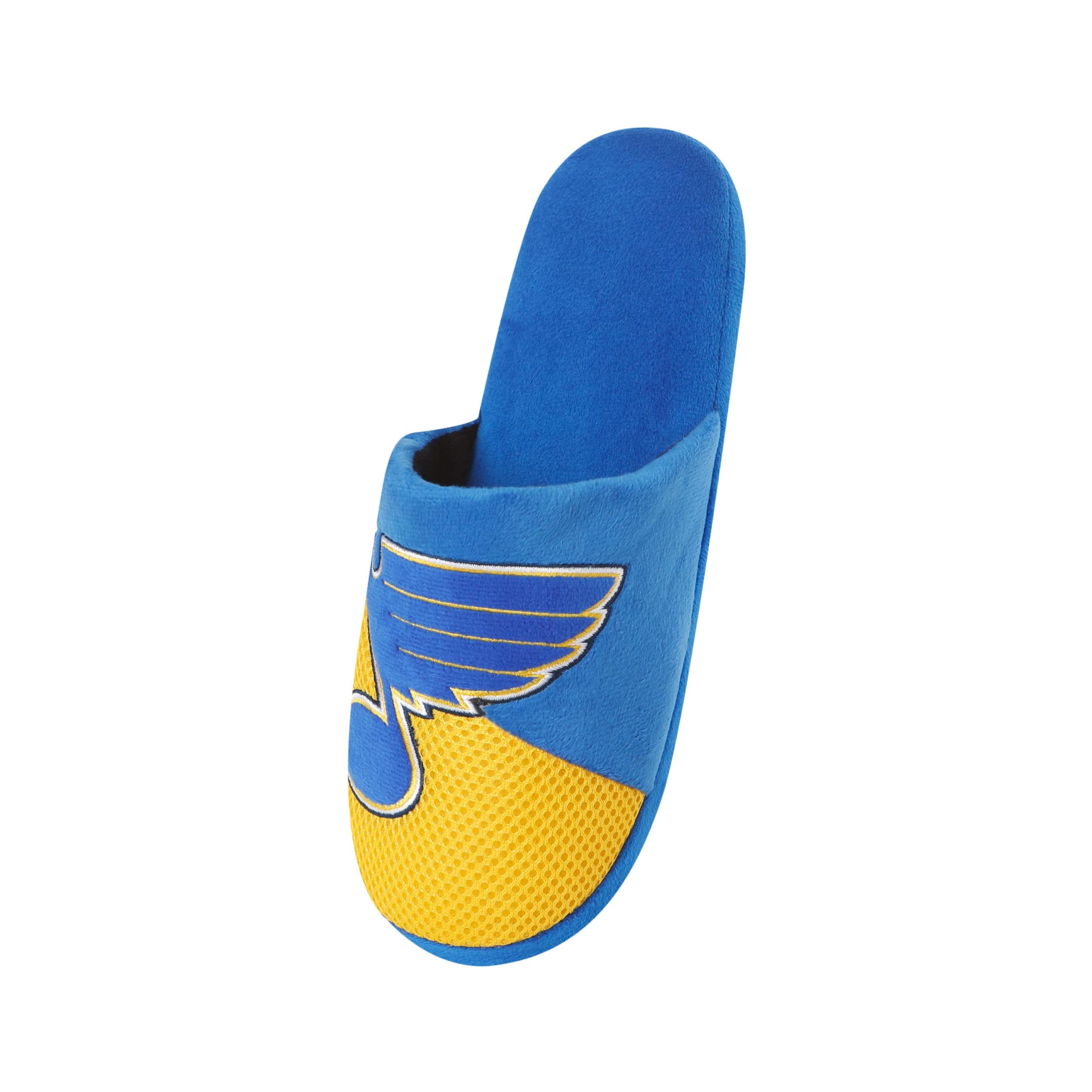 St Louis Blues NHL Mens Team Logo Staycation Slippers - Image 3