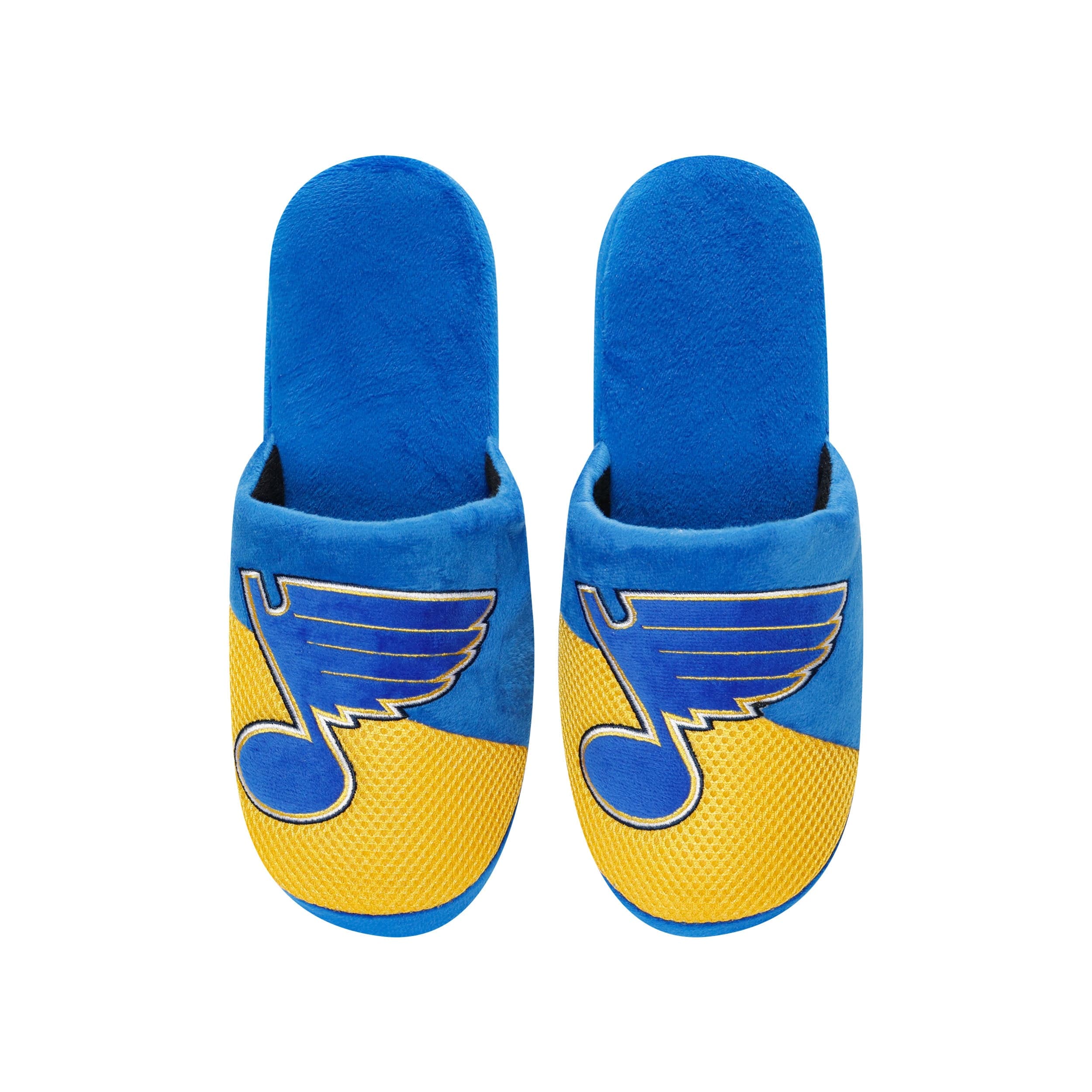 St Louis Blues NHL Mens Team Logo Staycation Slippers - Image 4