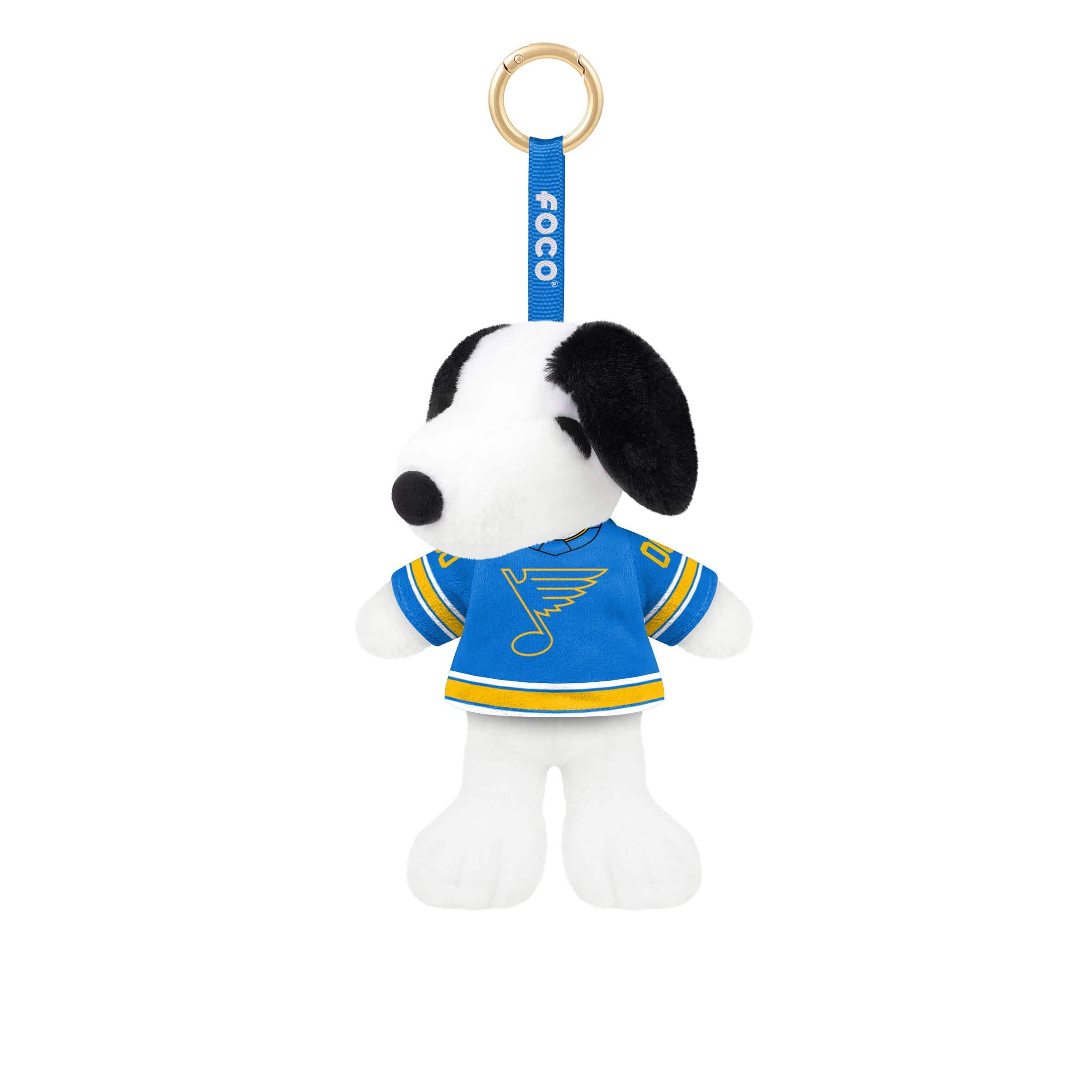 St Louis Blues NHL Plush Snoopy Peanuts Bag Charm Keychain