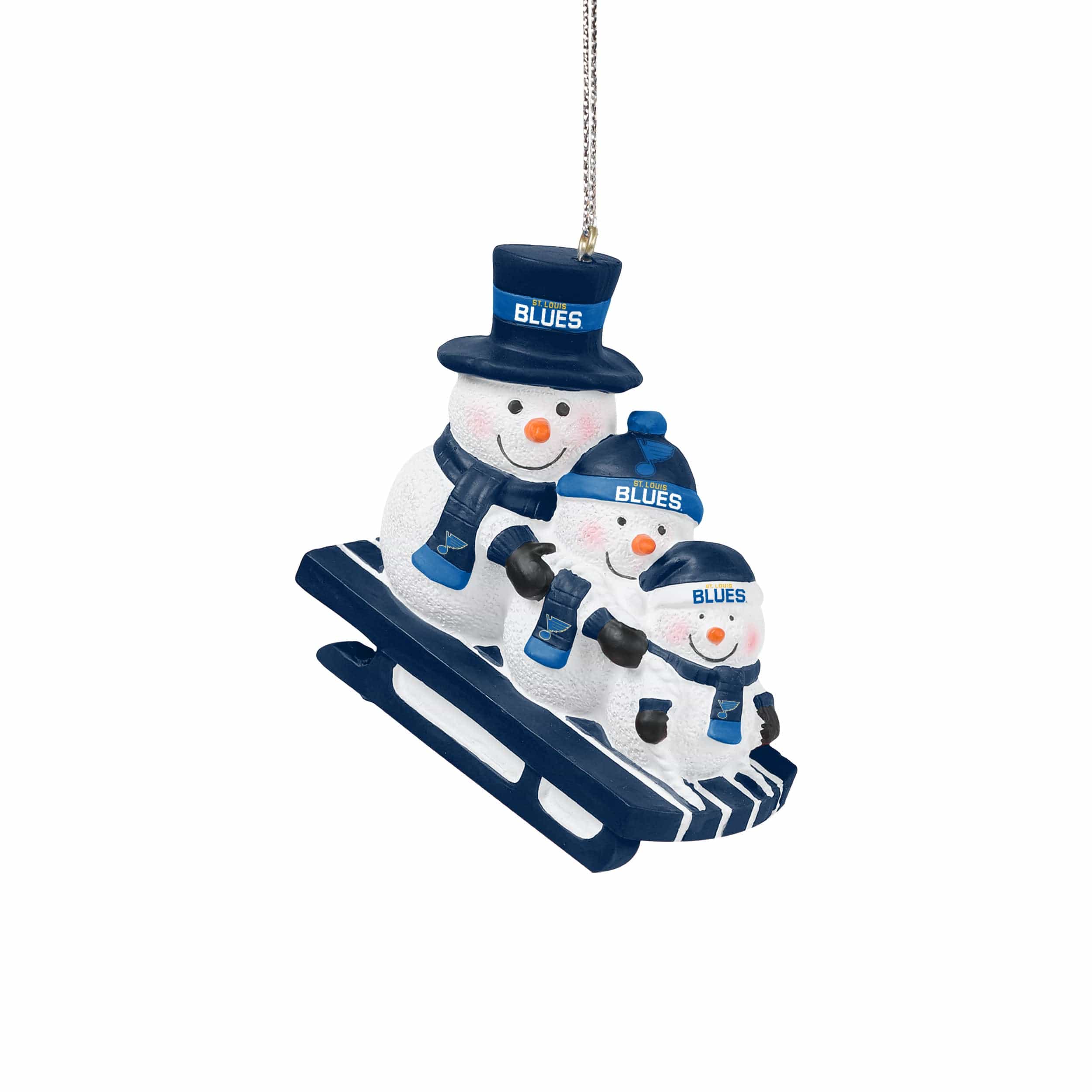 St. Louis Blues NHL Sledding Snowmen Ornament