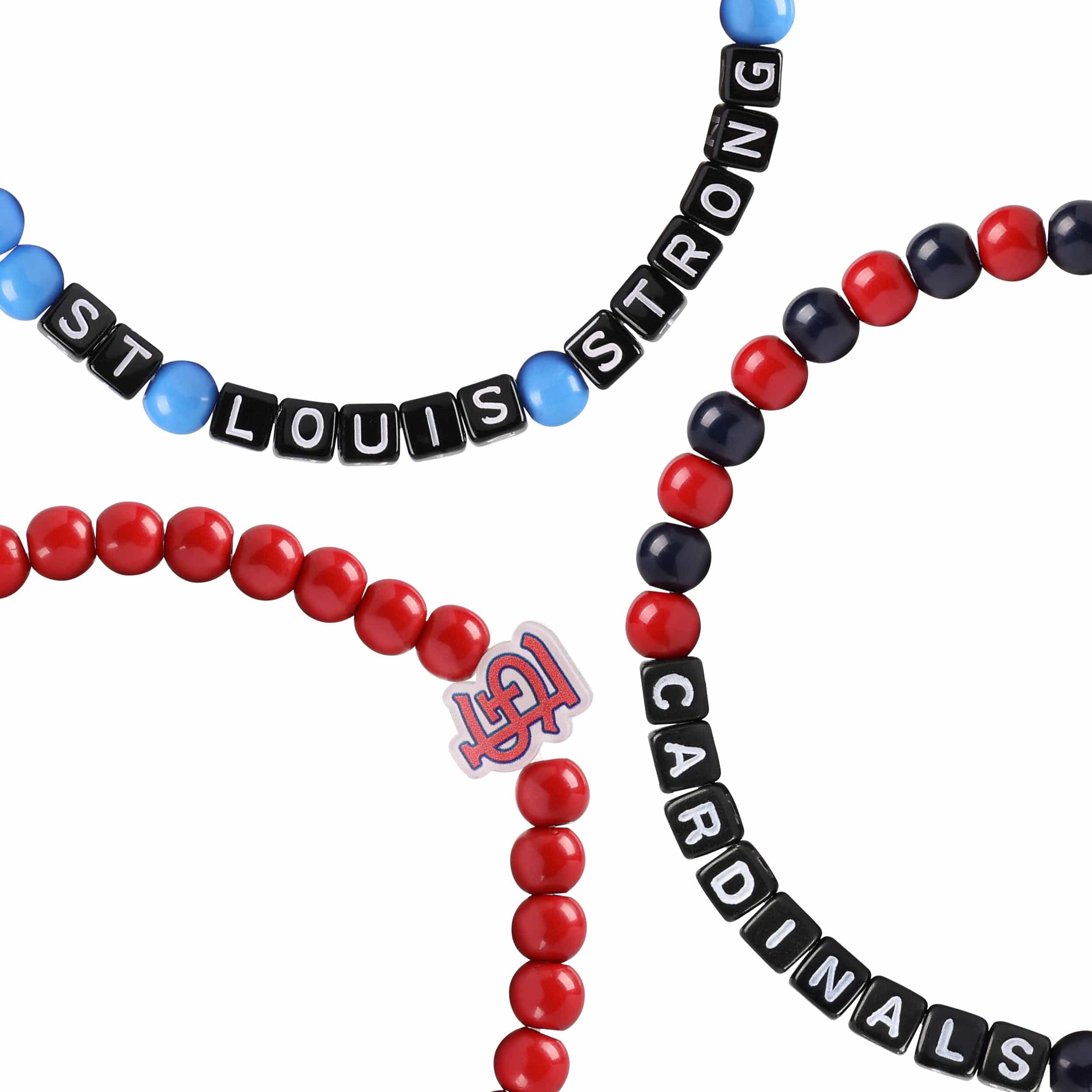 St Louis Cardinals MLB 3 Pack Beaded Friendship Bracelet - Image 2
