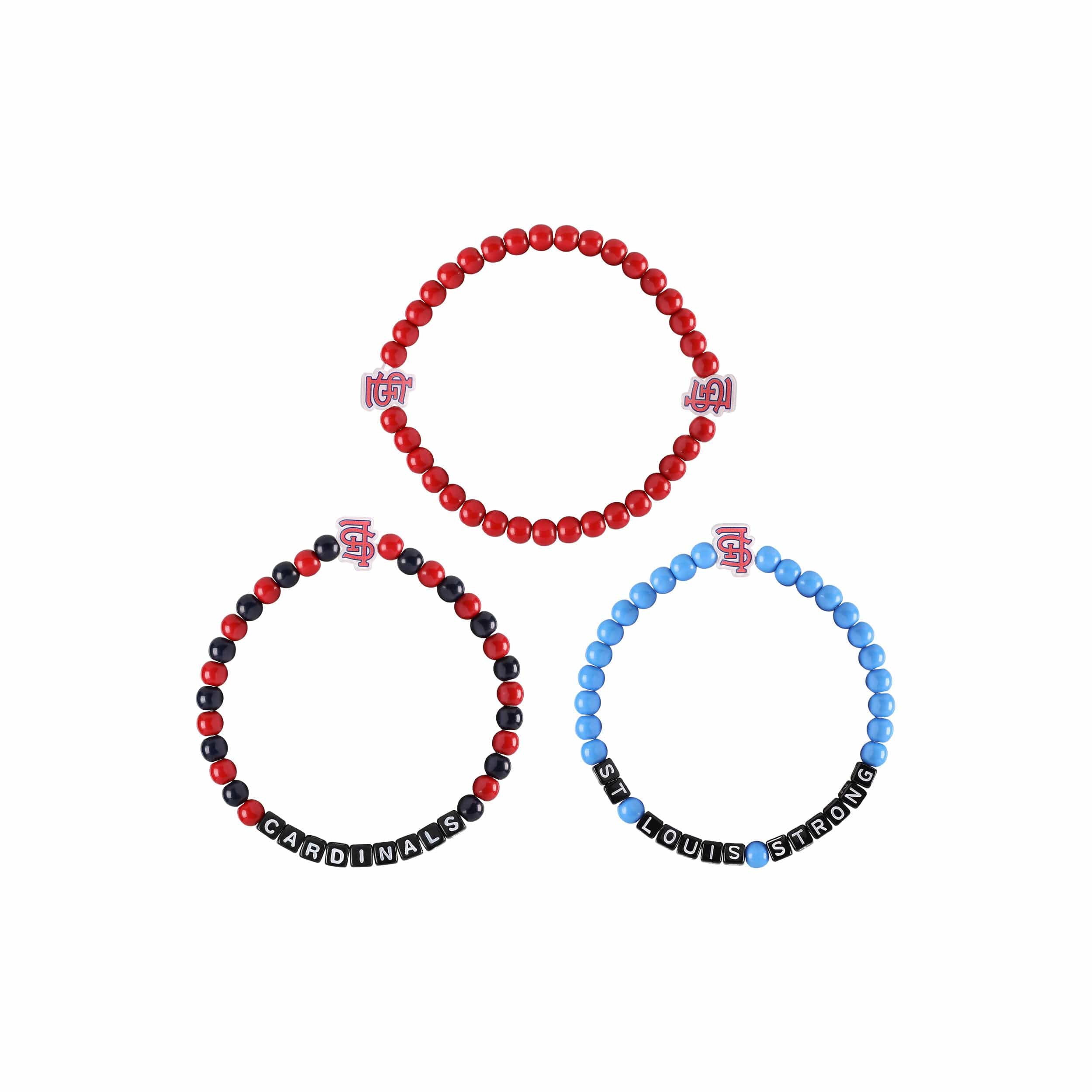 St Louis Cardinals MLB 3 Pack Beaded Friendship Bracelet - Image 3