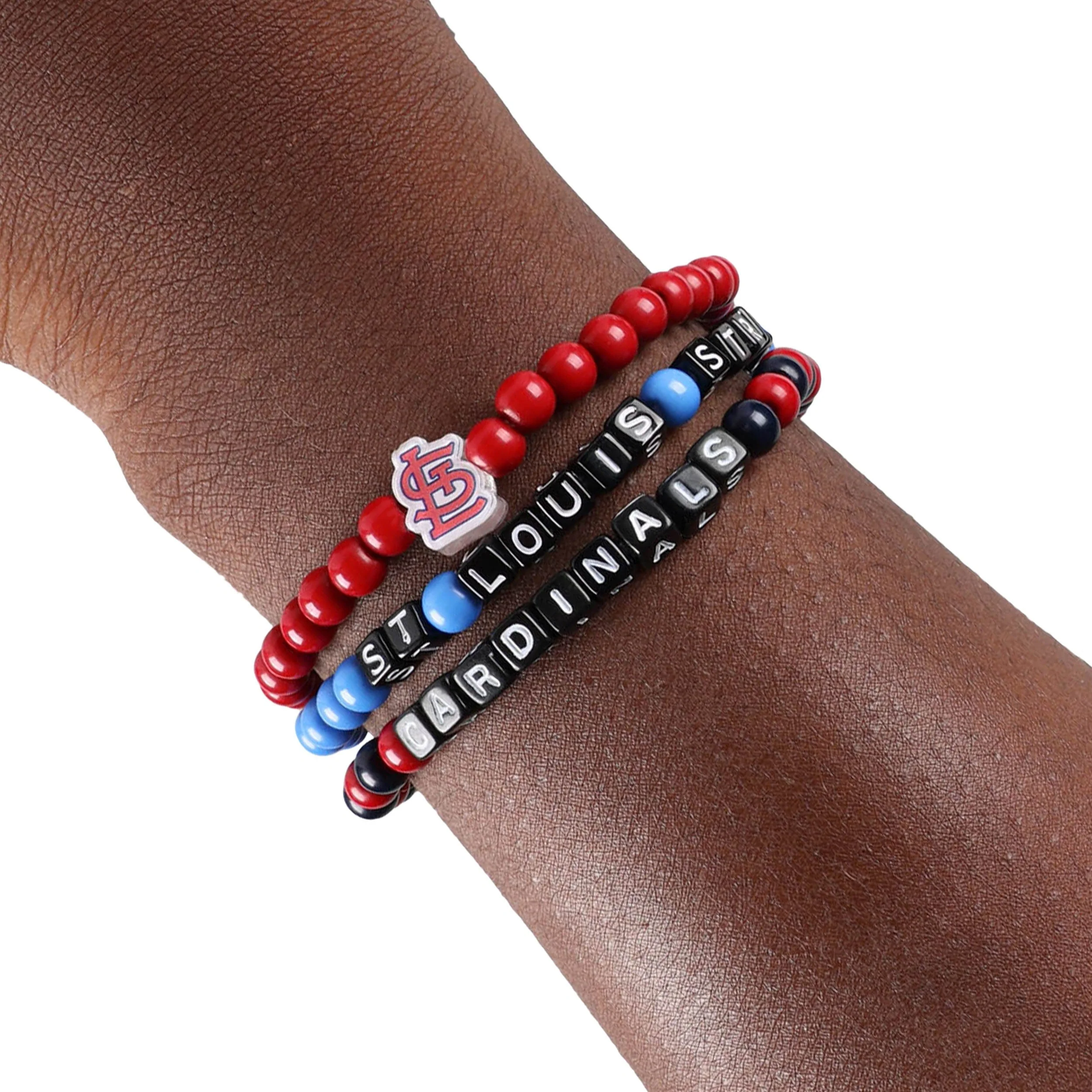 St Louis Cardinals MLB 3 Pack Beaded Friendship Bracelet - Image 4