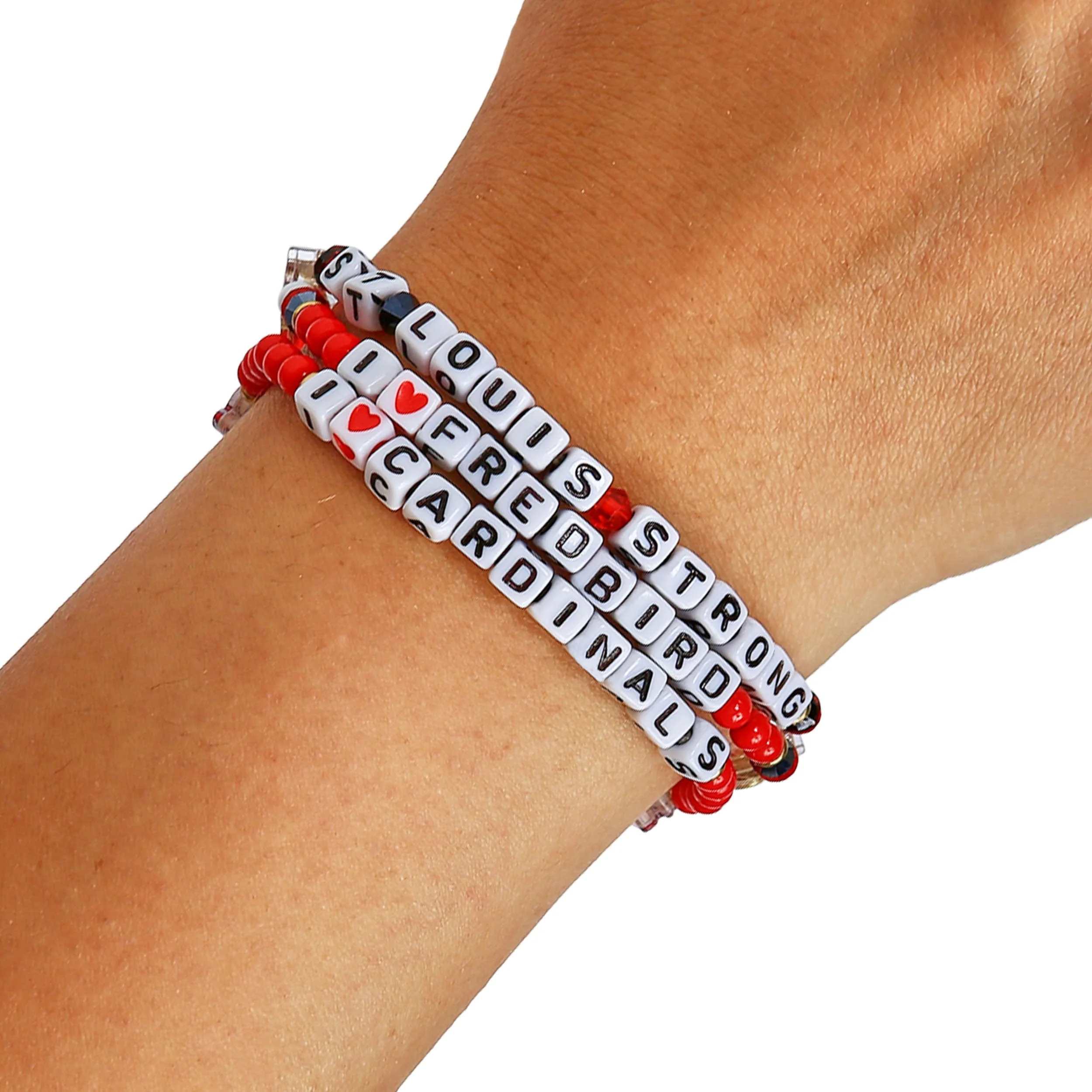 St Louis Cardinals MLB 3 Pack Friendship Bracelet - Image 4