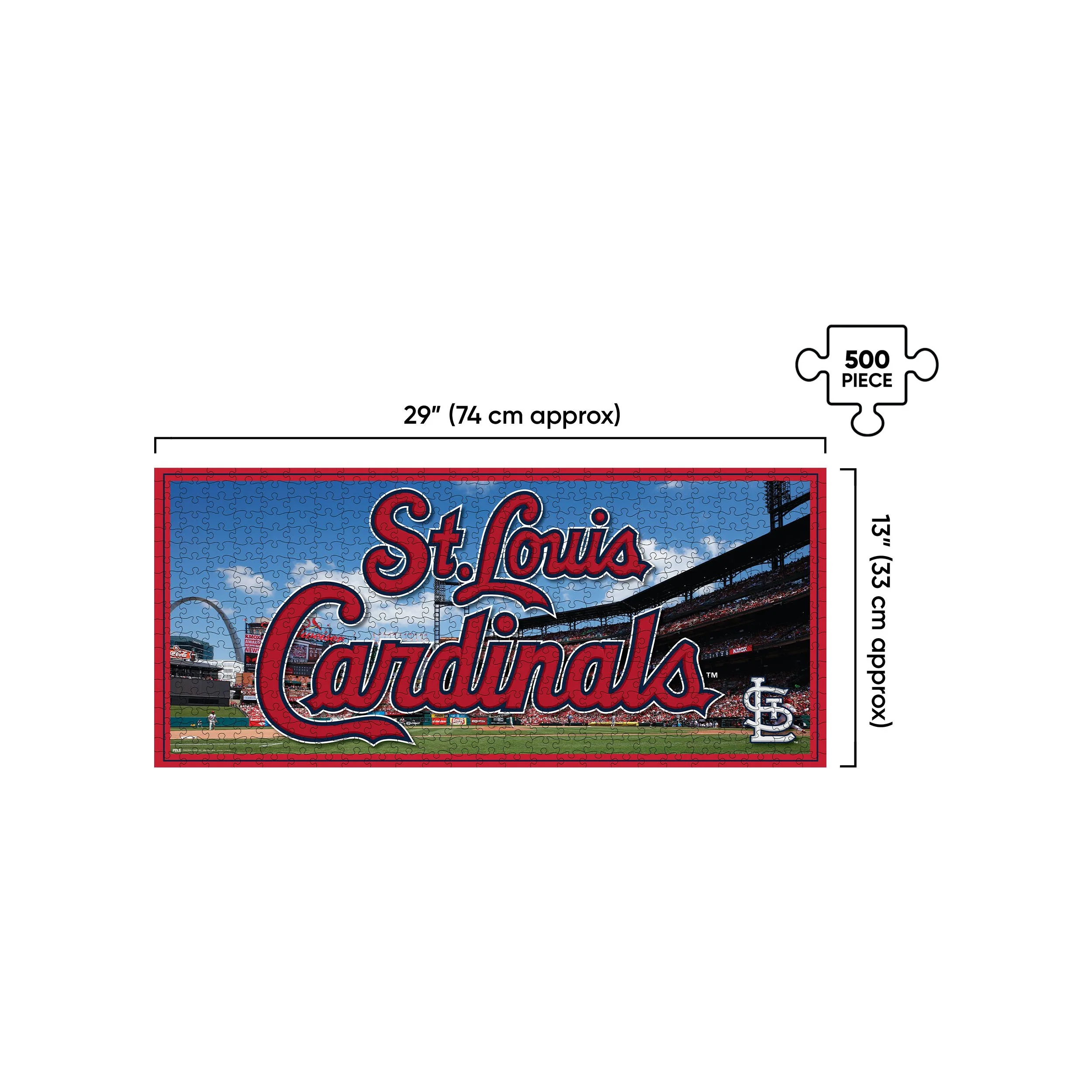 St Louis Cardinals MLB 500 Piece Stadiumscape Jigsaw Puzzle PZLZ - Busch Stadium - Image 2