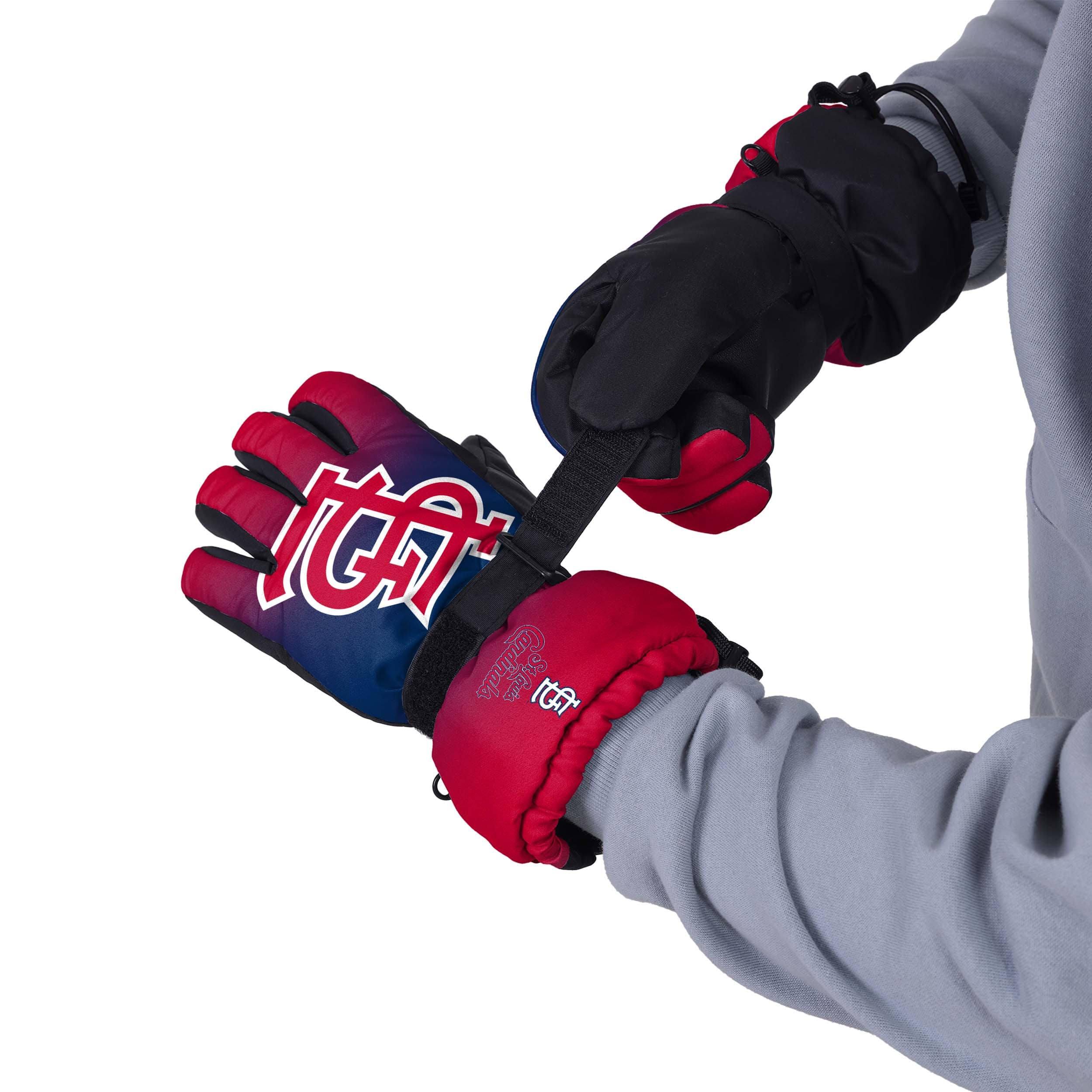 St Louis Cardinals MLB Gradient Big Logo Insulated Gloves - Image 2