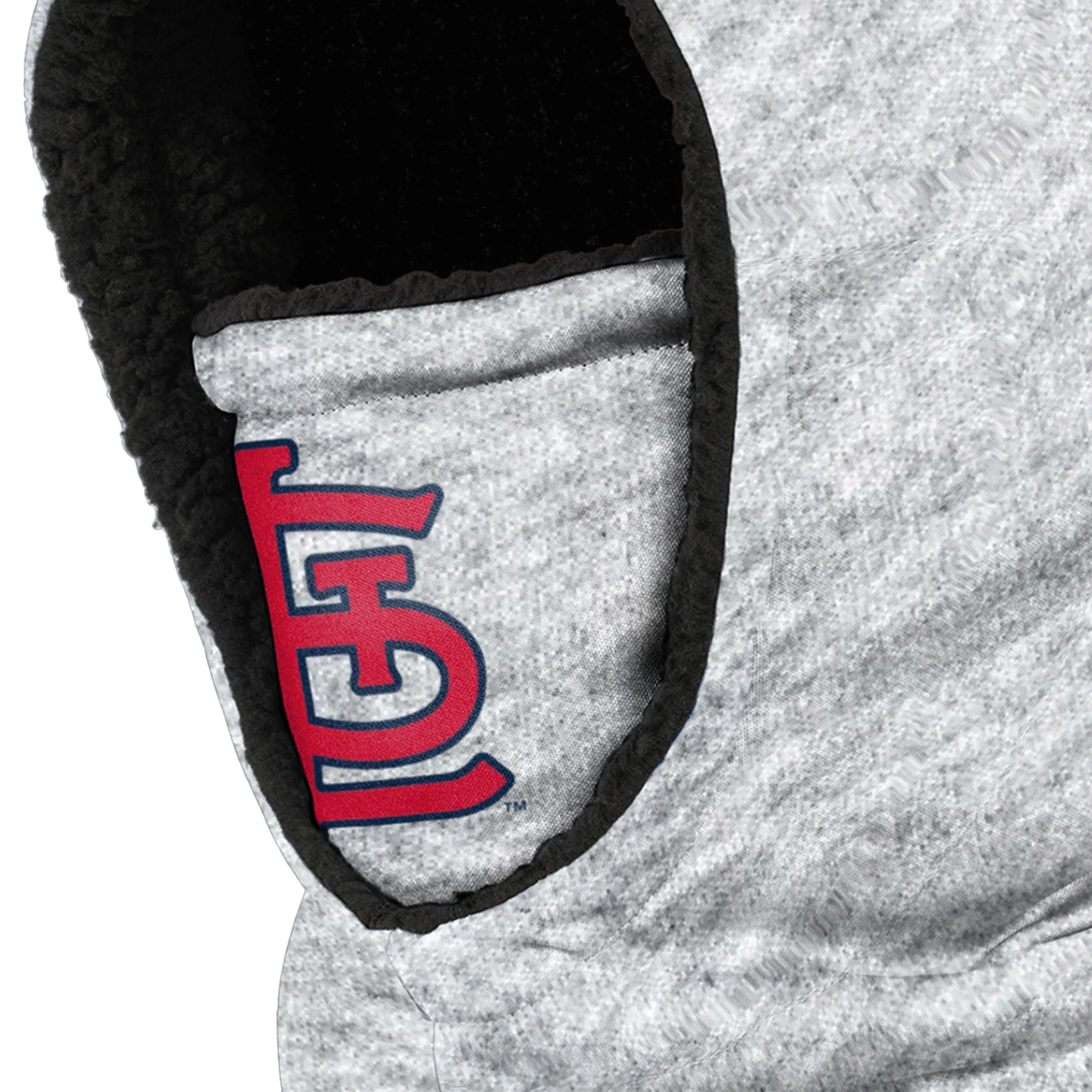 St Louis Cardinals MLB Heather Grey Big Logo Hooded Gaiter - Image 3