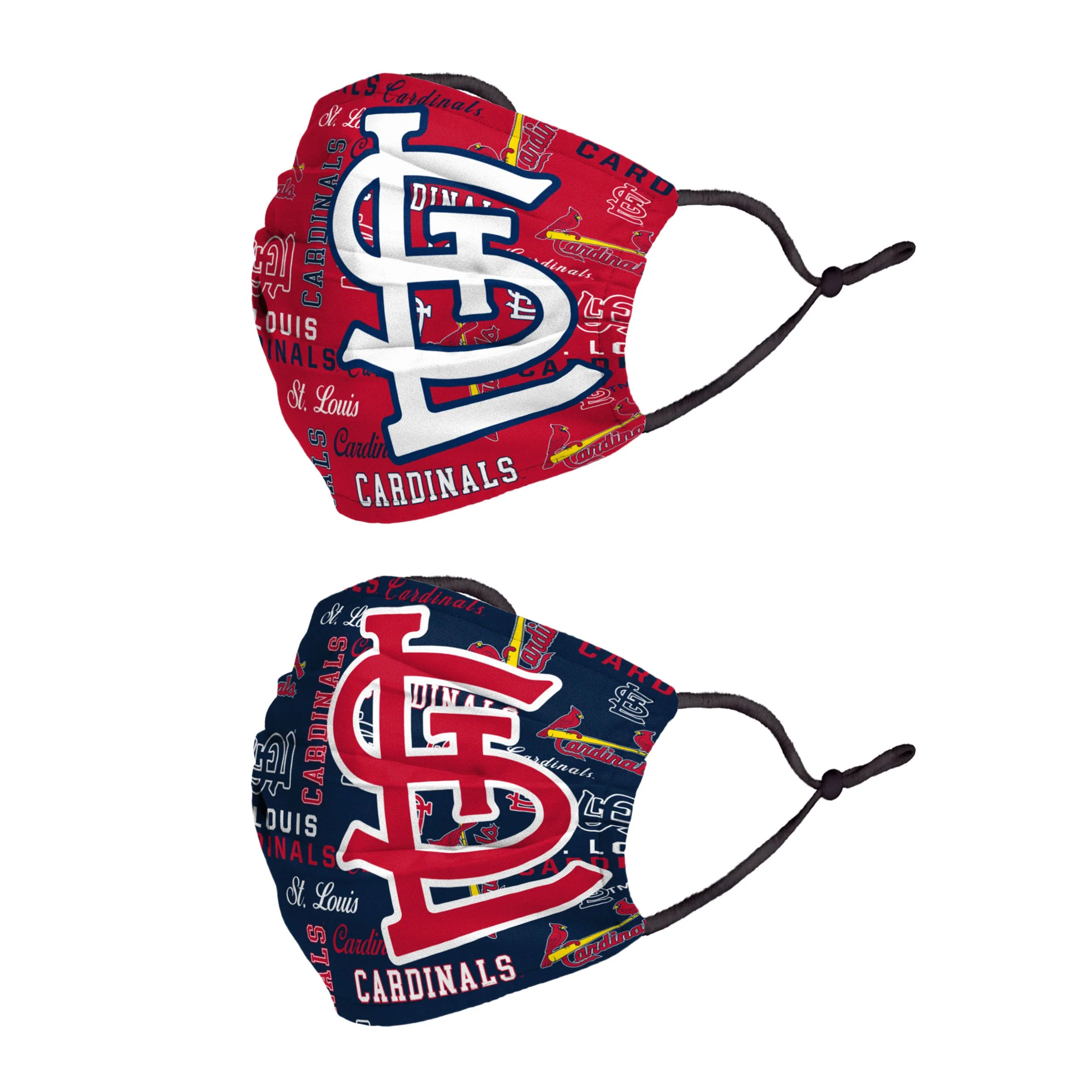 St Louis Cardinals MLB Logo Rush Adjustable 2 Pack Face Cover - Image 2