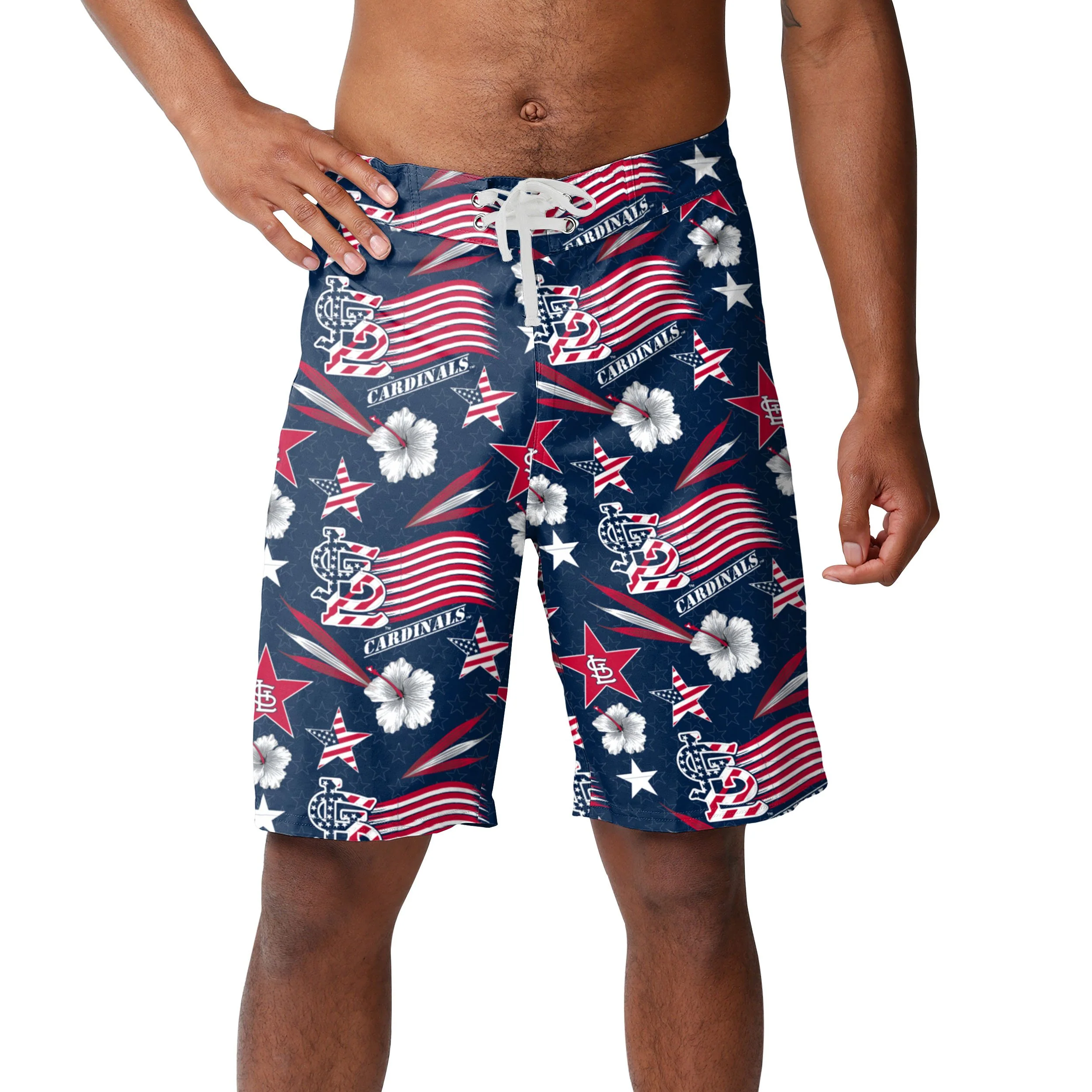 St Louis Cardinals MLB Mens Americana Boardshorts - Image 2