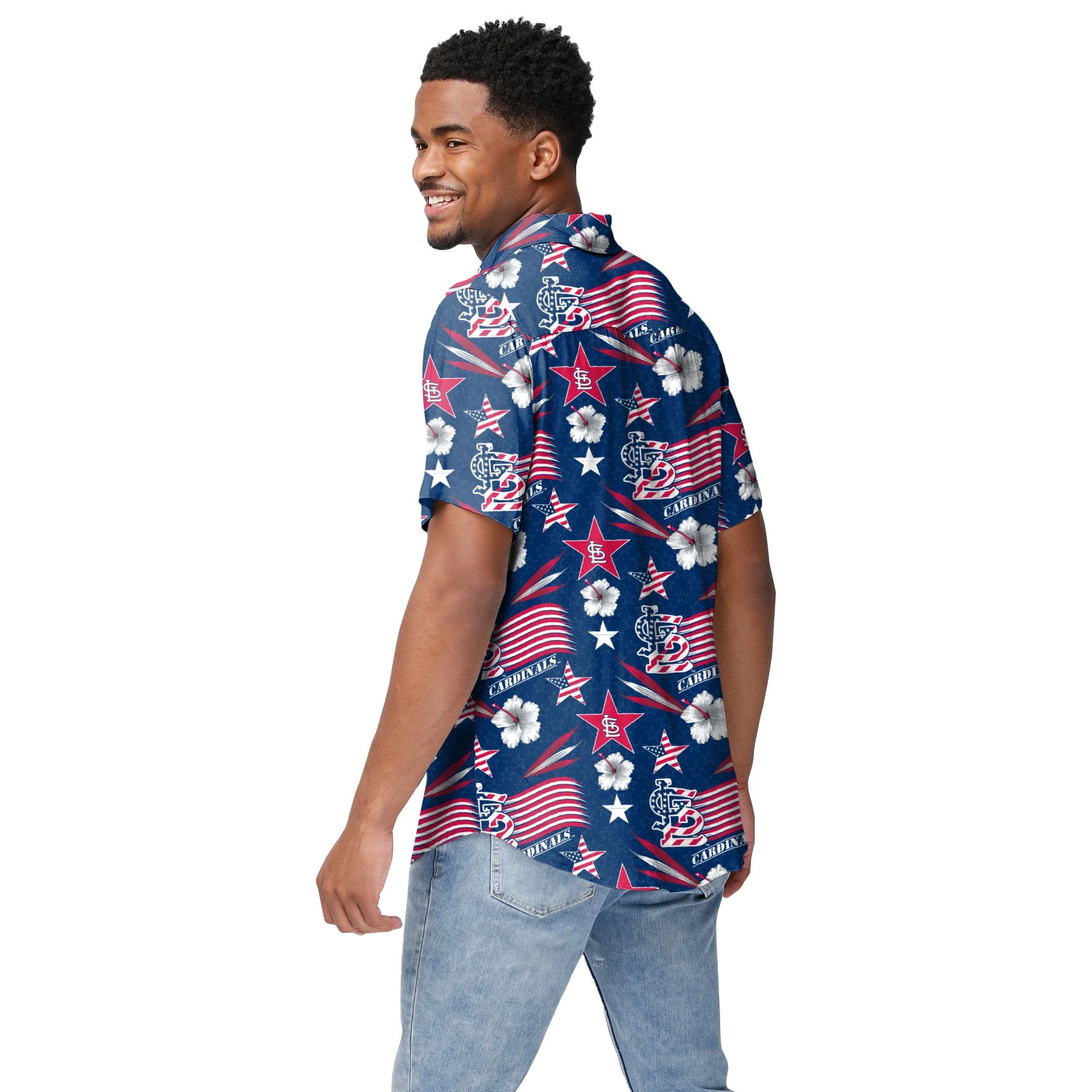 St Louis Cardinals MLB Mens Americana Button Up Shirt - Image 3