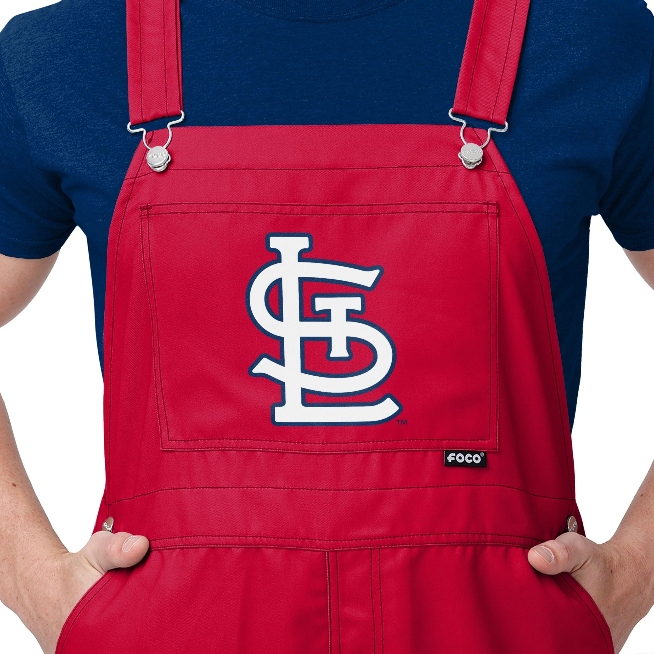 St Louis Cardinals MLB Mens Big Logo Bib Overalls - Image 4