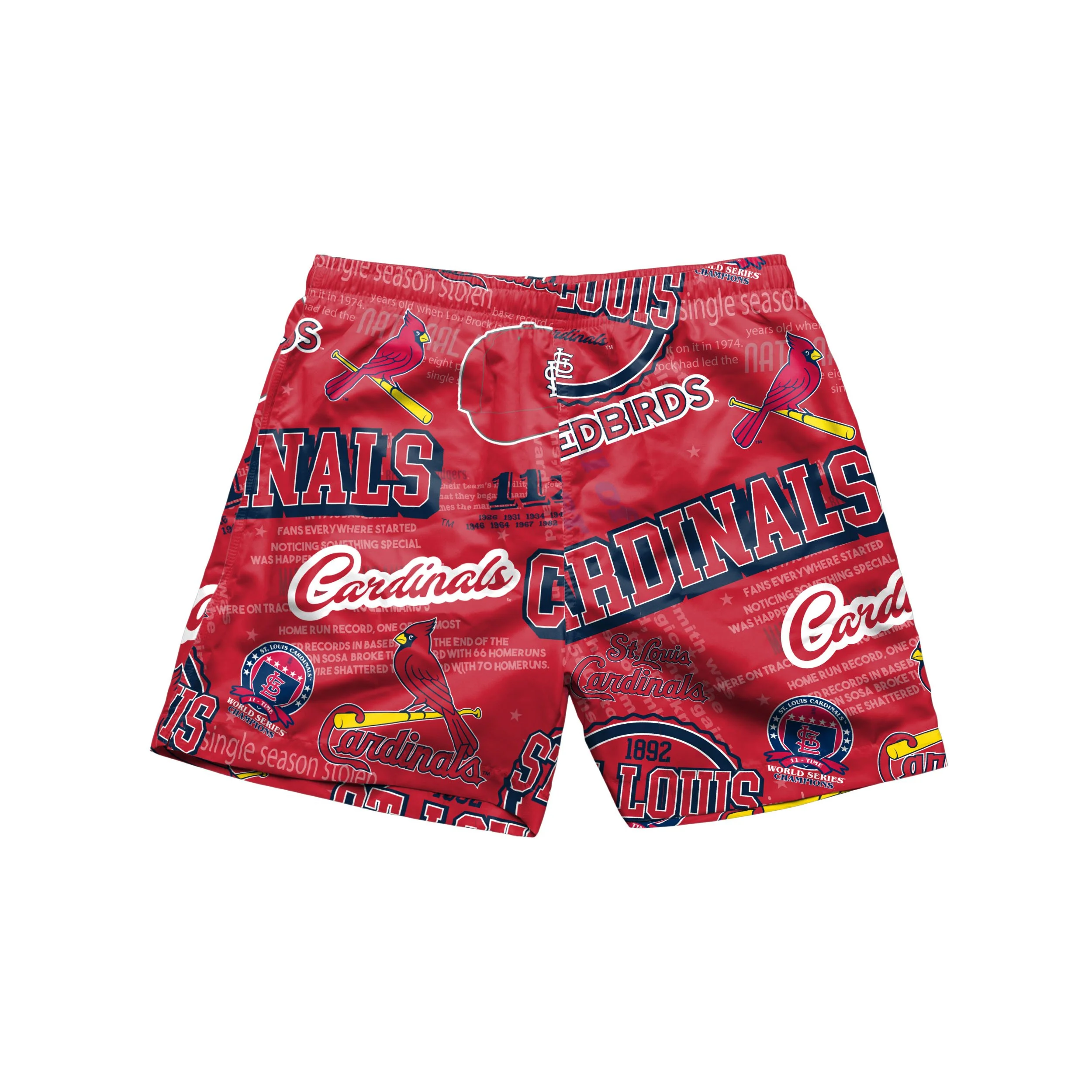 St Louis Cardinals MLB Mens Logo Rush Swimming Trunks - Image 4