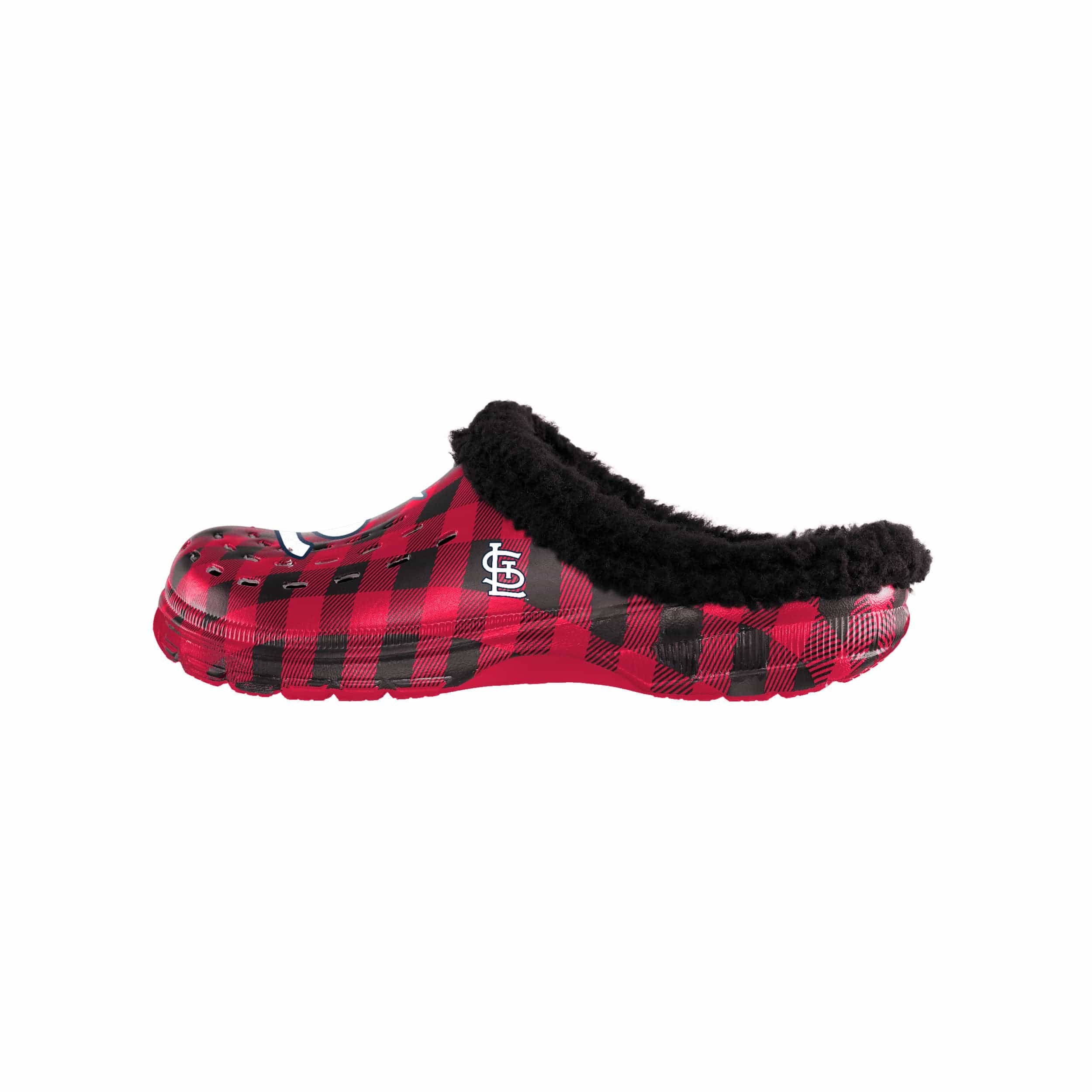 St Louis Cardinals MLB Mens Sherpa Lined Buffalo Check Clog - Image 2