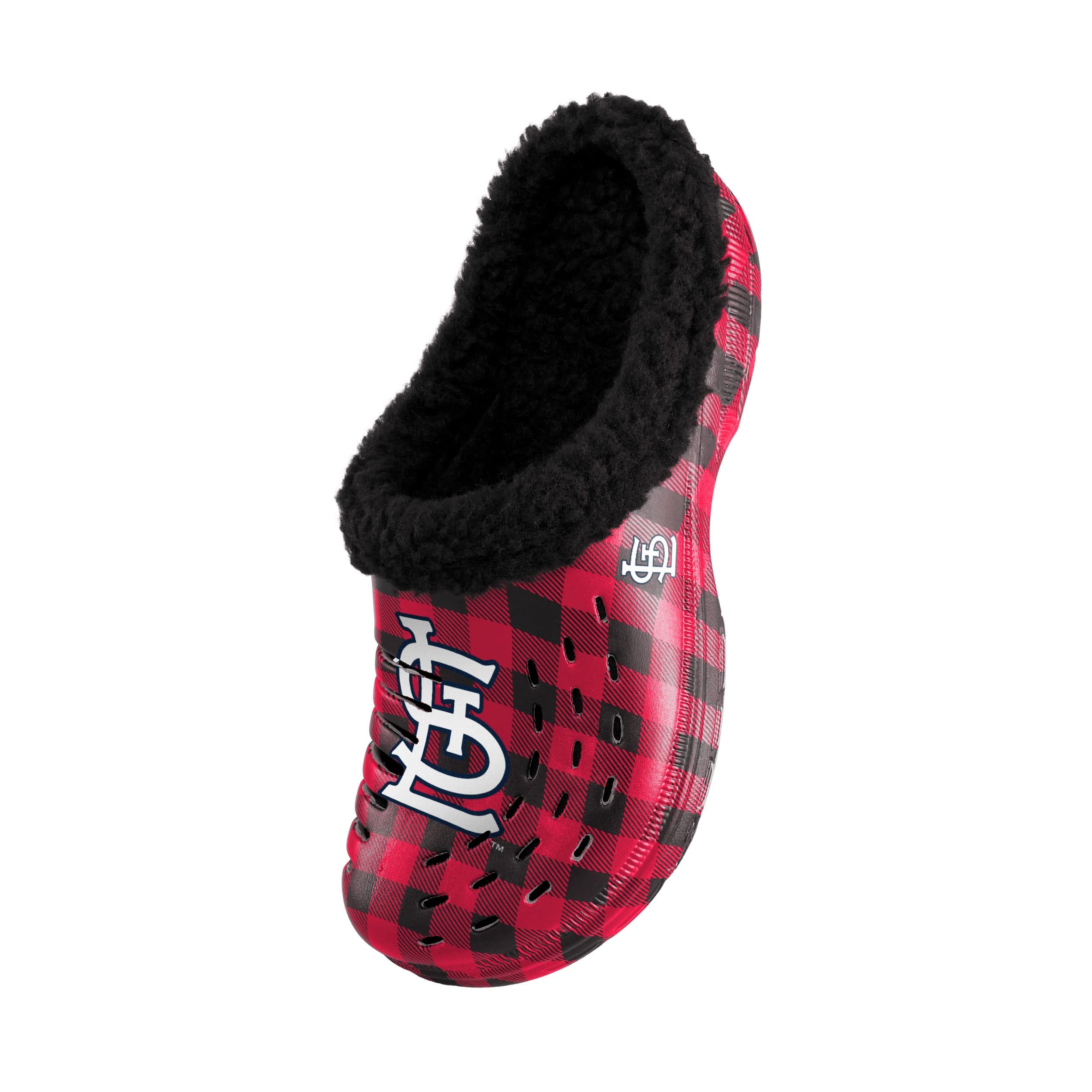 St Louis Cardinals MLB Mens Sherpa Lined Buffalo Check Clog - Image 3