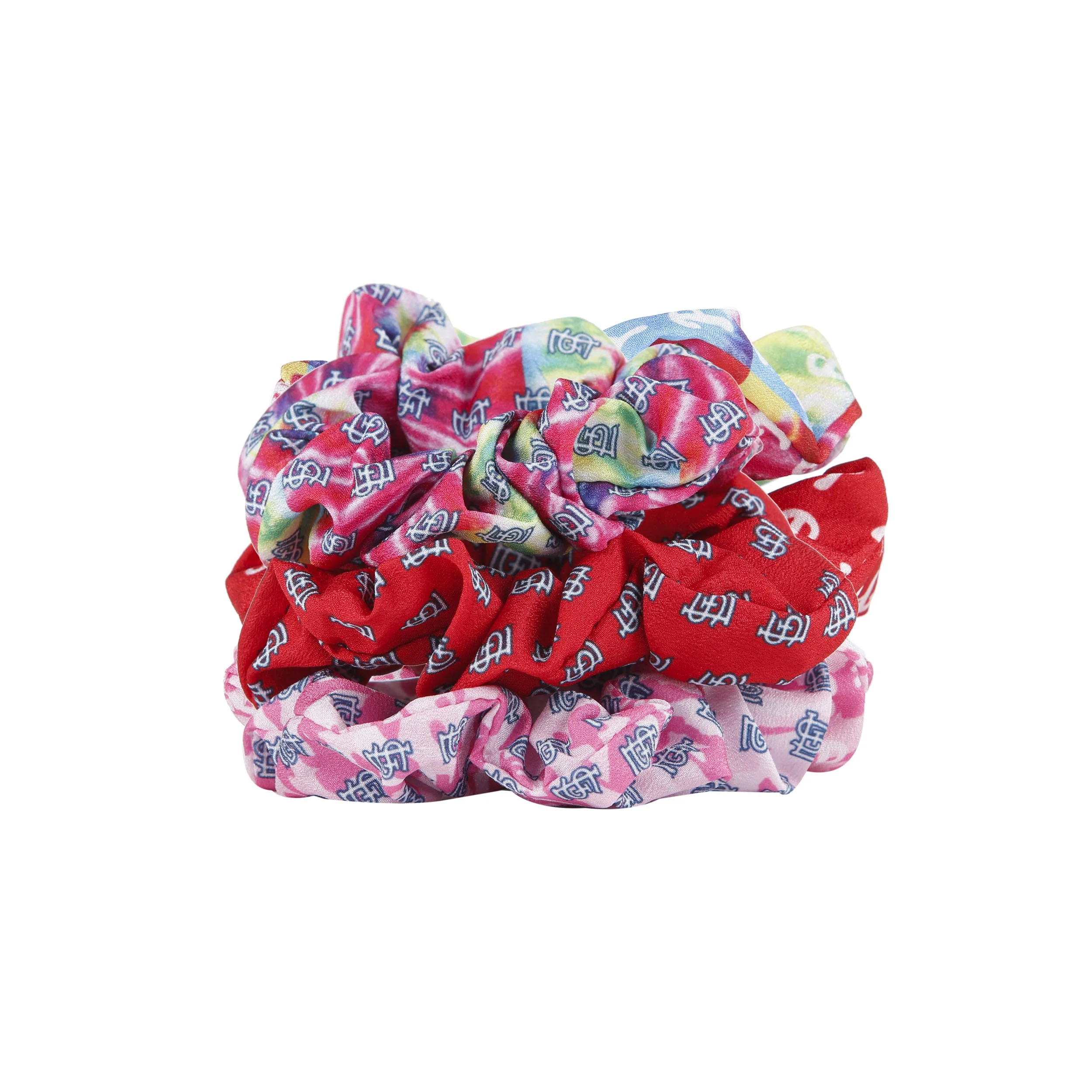 St Louis Cardinals MLB Mini Print 3 Pack Scrunchies - Image 2