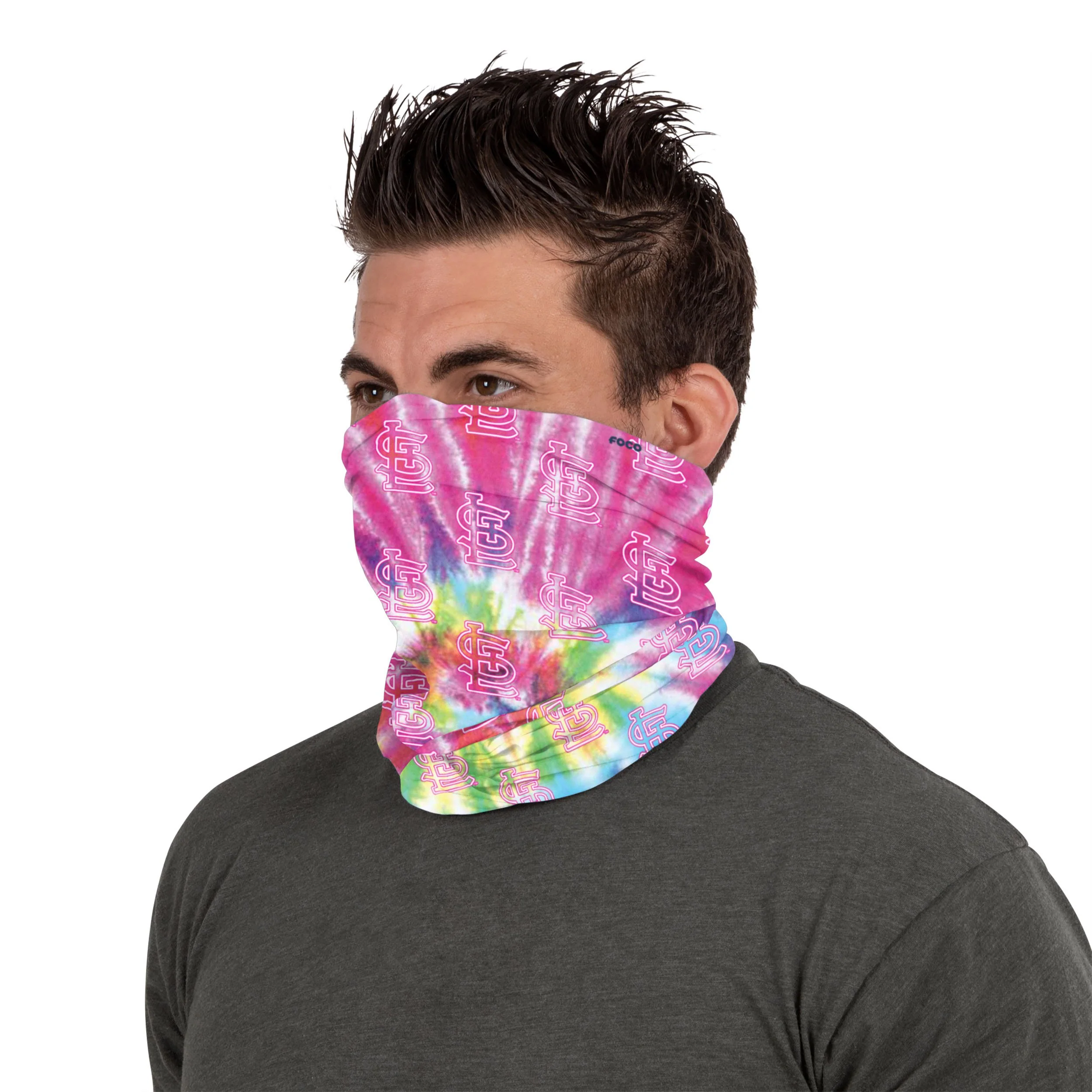 St Louis Cardinals MLB Pastel Tie-Dye Gaiter Scarf - Image 4