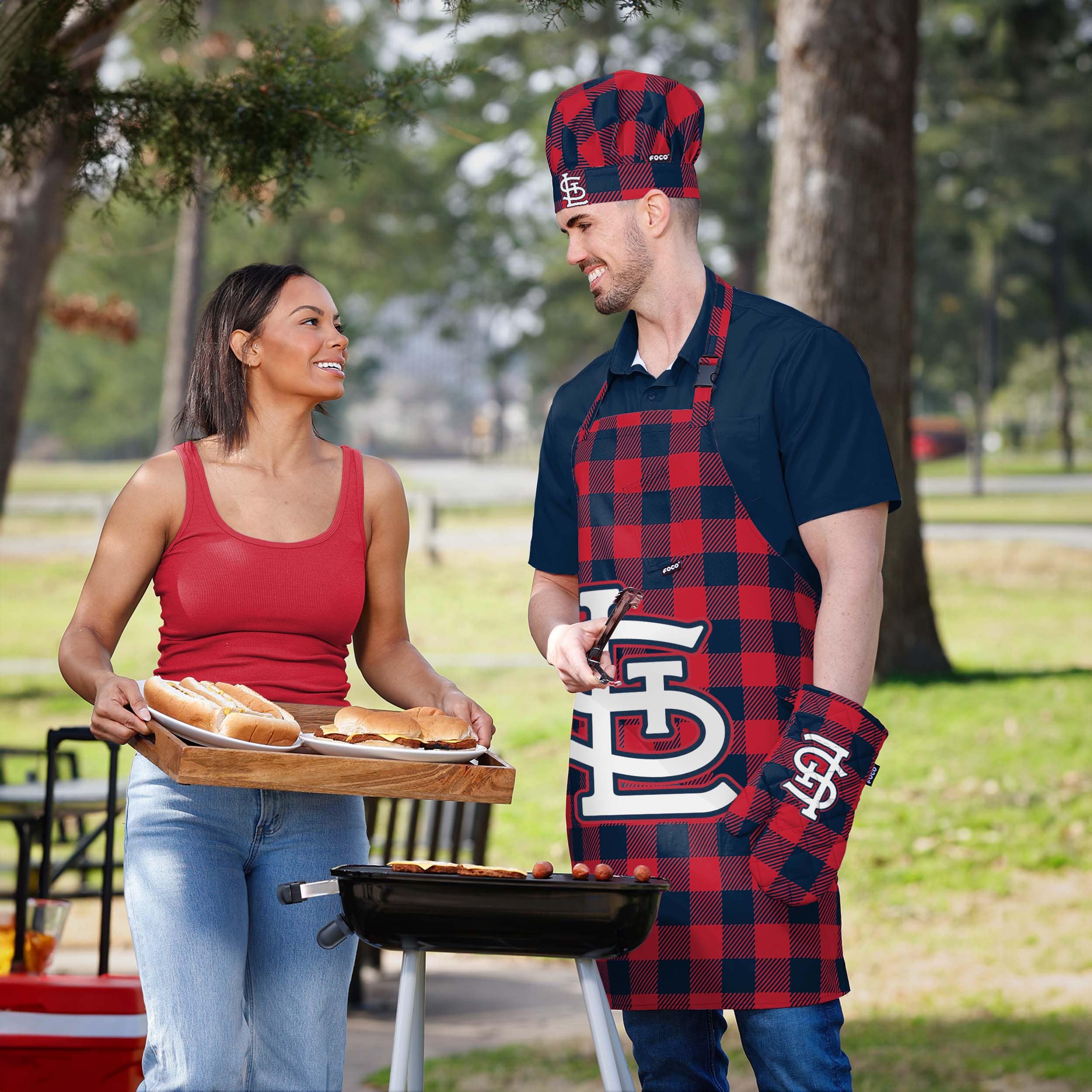 St Louis Cardinals MLB Plaid Chef Set - Image 5
