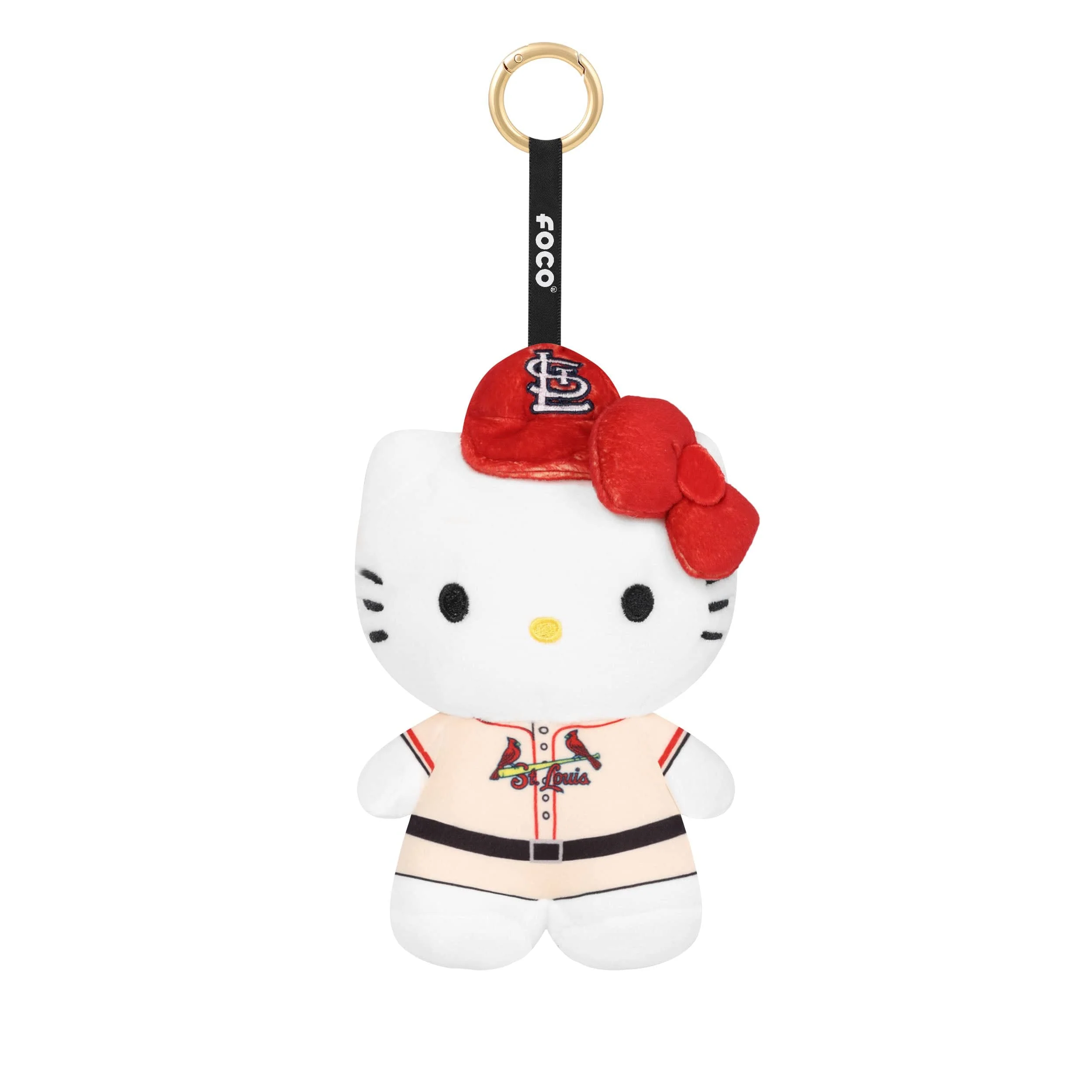 St Louis Cardinals MLB Plush Hello Kitty® Bag Charm Keychain (PREORDER - SHIPS MID MAY)