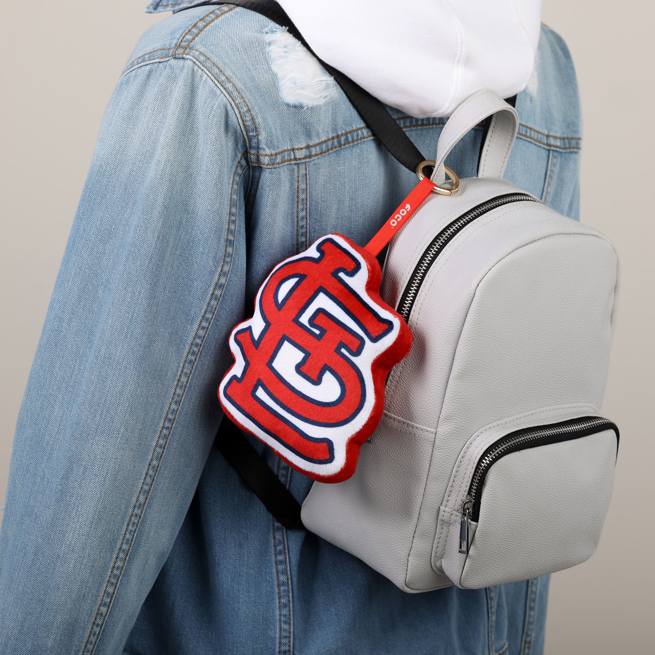 St Louis Cardinals MLB Plush Team Logo Bag Charm Keychain - Image 2