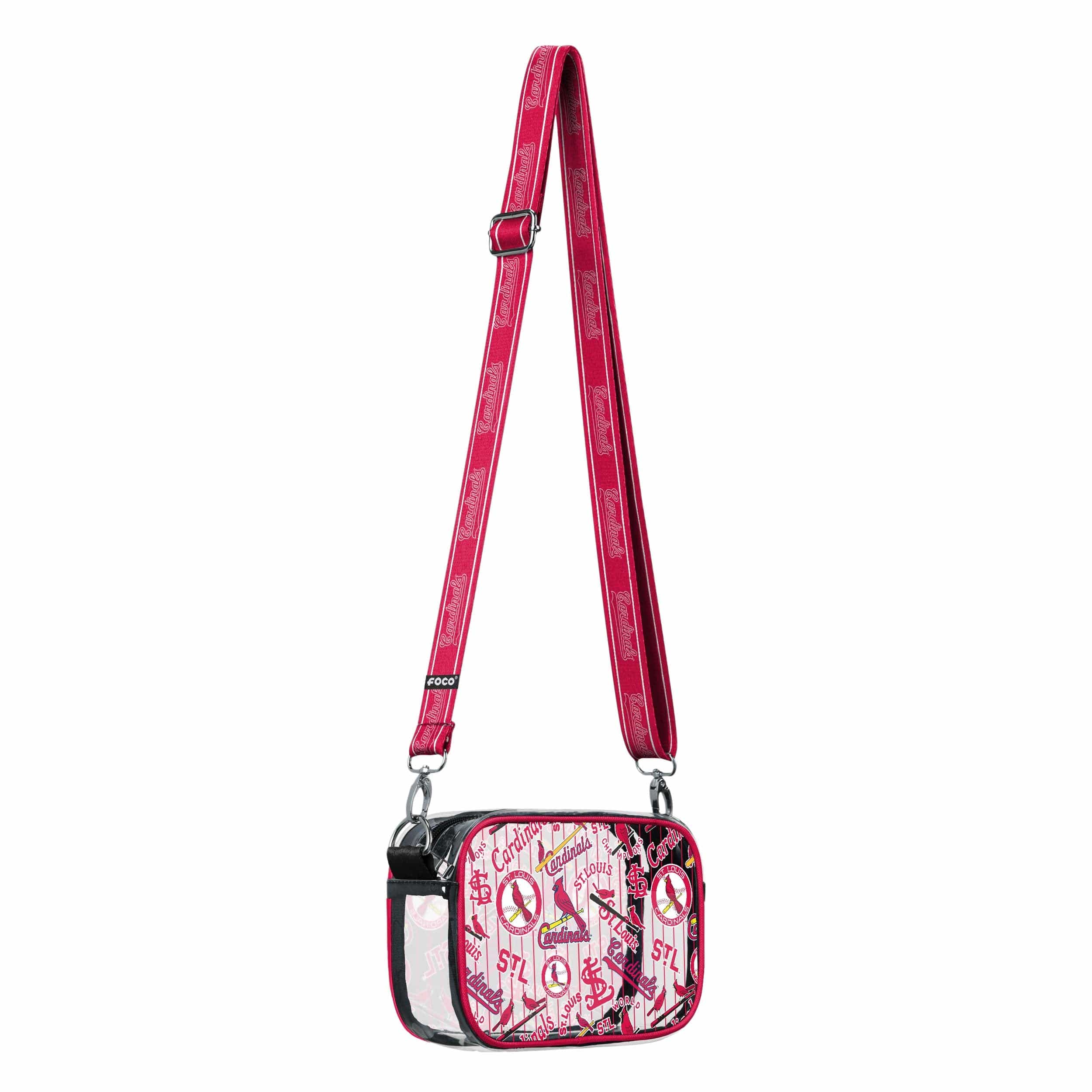 St Louis Cardinals MLB Repeat Retro Print Clear Crossbody Bag - Image 2