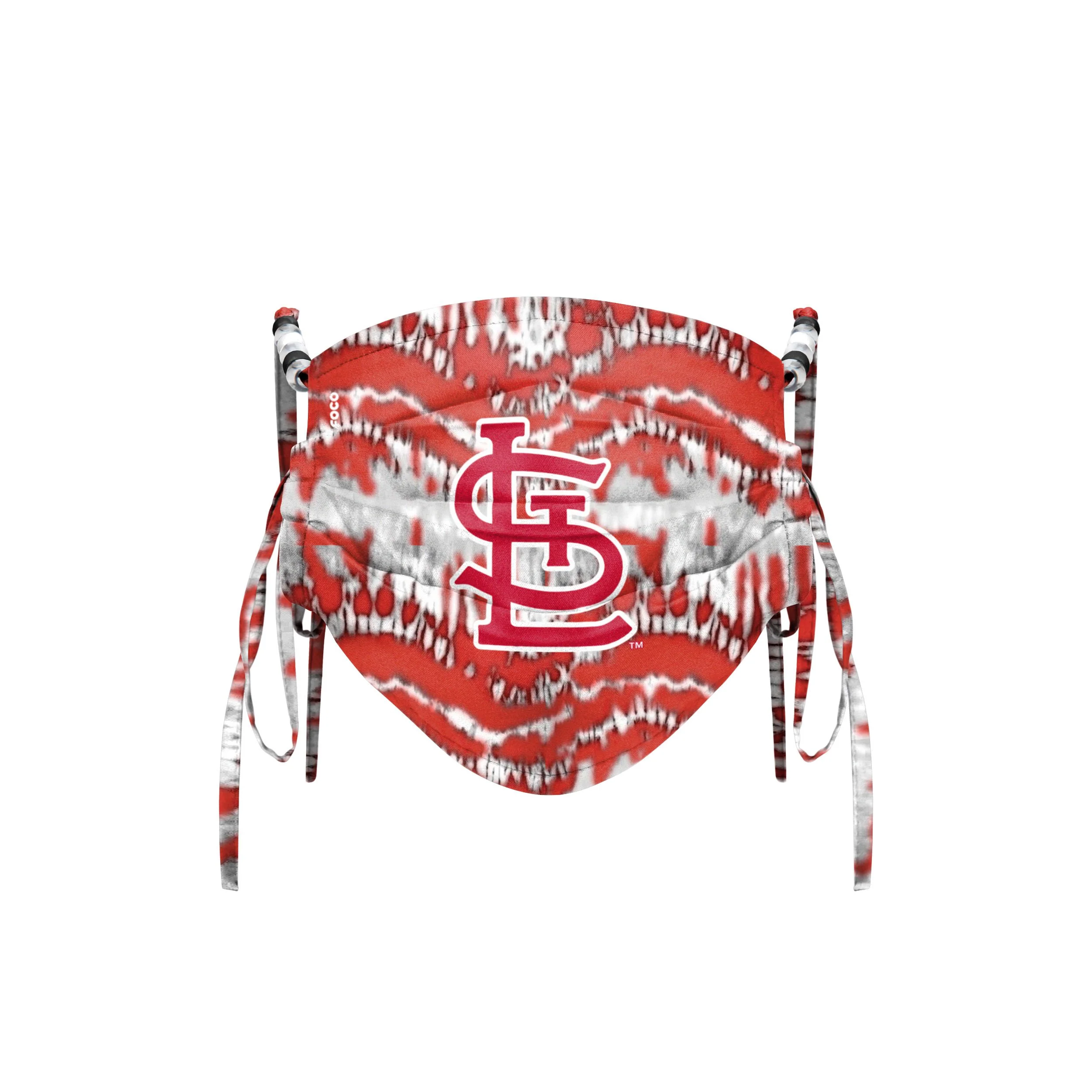 St Louis Cardinals MLB Tie-Dye Beaded Tie-Back Face Cover - Image 2