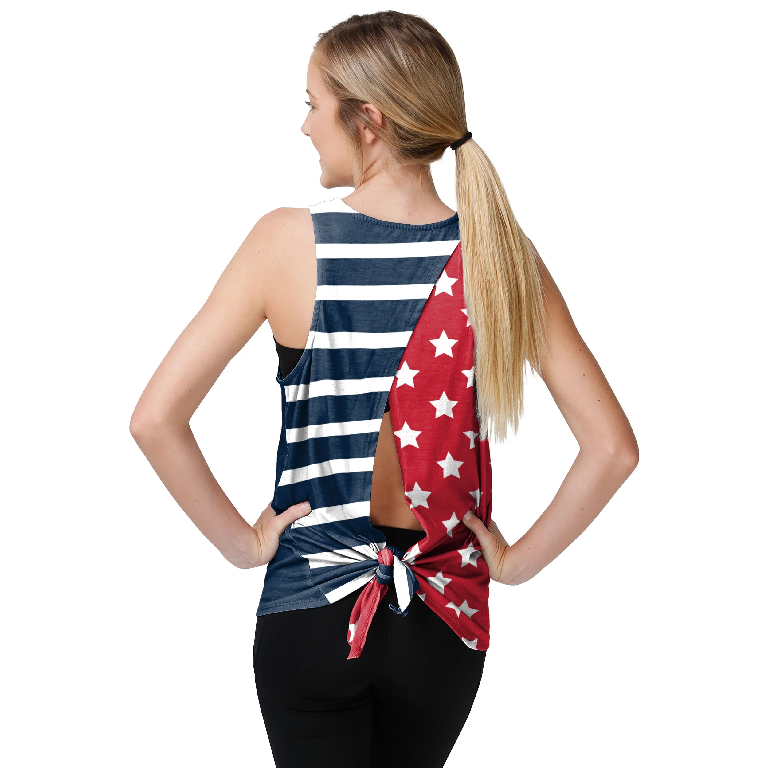 St Louis Cardinals MLB Womens Americana Tie-Breaker Sleeveless Top