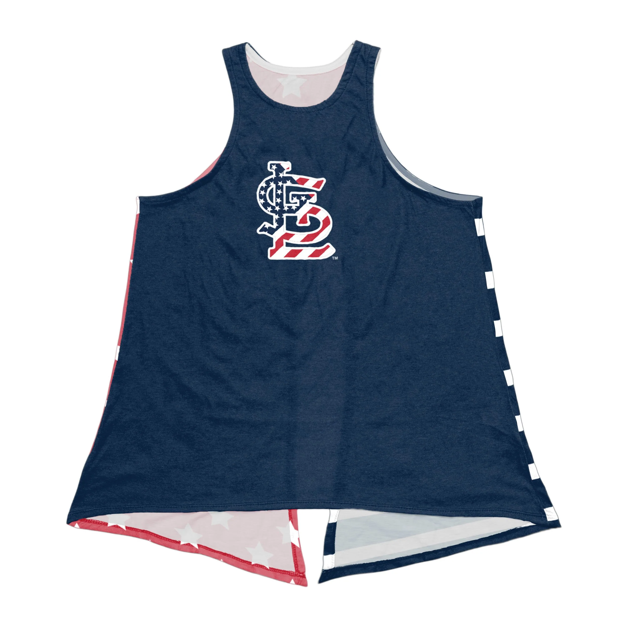 St Louis Cardinals MLB Womens Americana Tie-Breaker Sleeveless Top - Image 3