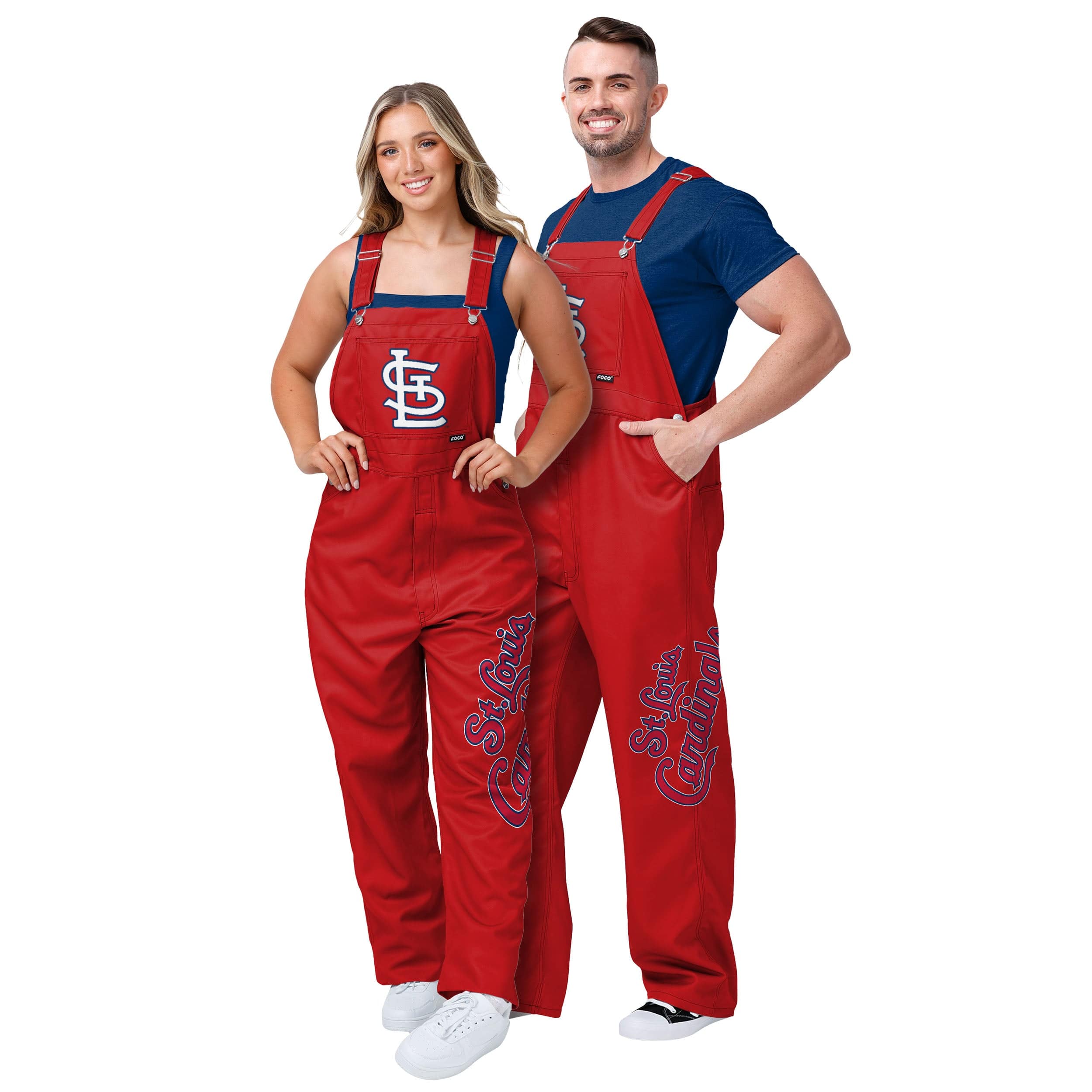 St Louis Cardinals MLB Womens Big Logo Bib Overalls - Image 3