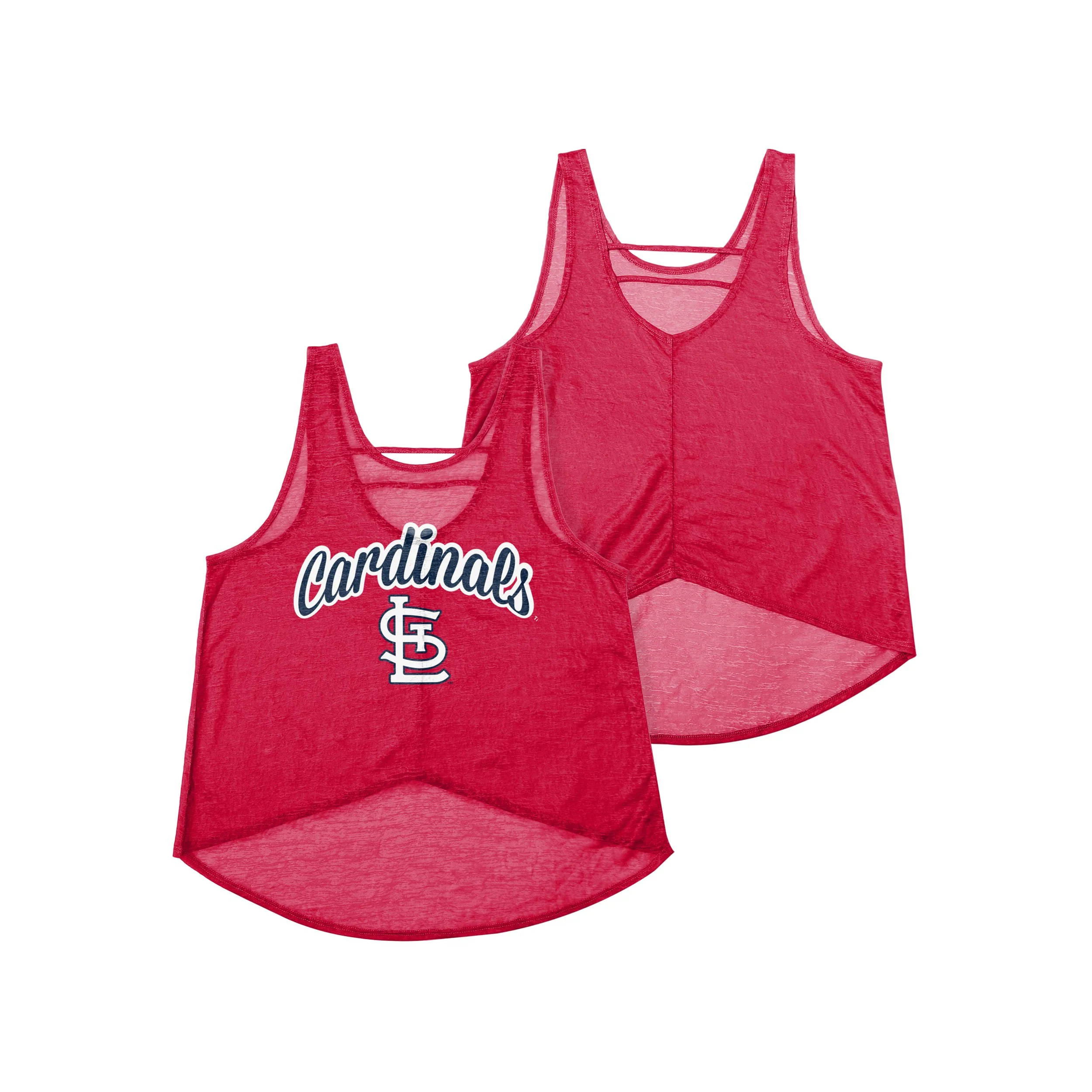 St Louis Cardinals MLB Womens Burn Out Sleeveless Top
