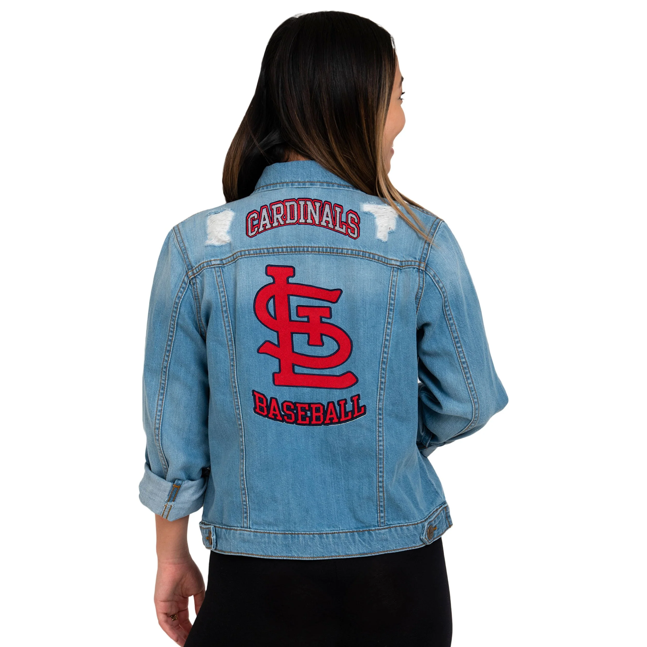 St Louis Cardinals MLB Womens Denim Days Jacket - Image 2