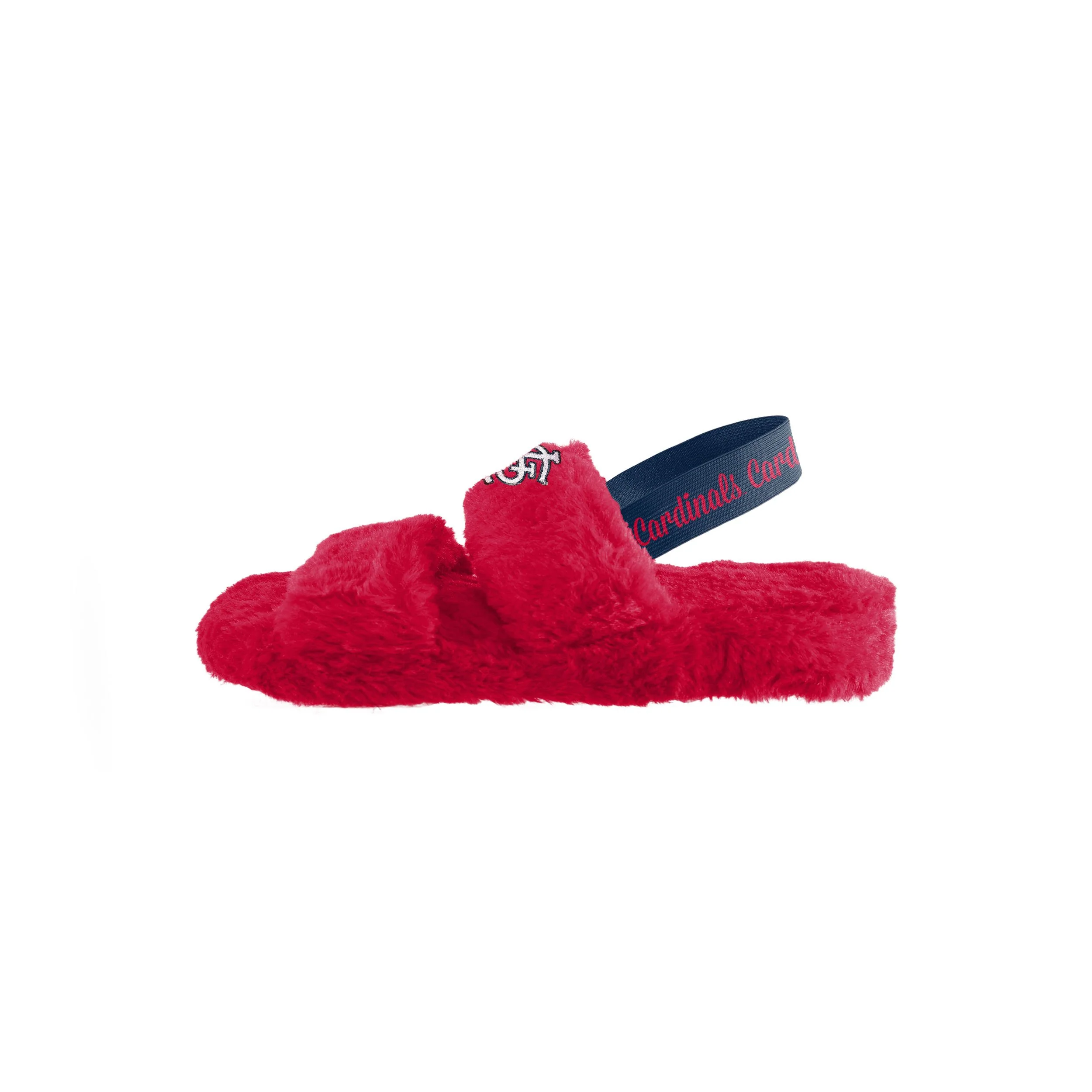 St Louis Cardinals MLB Womens Heel Strap Wordmark Fur Slide - Image 4